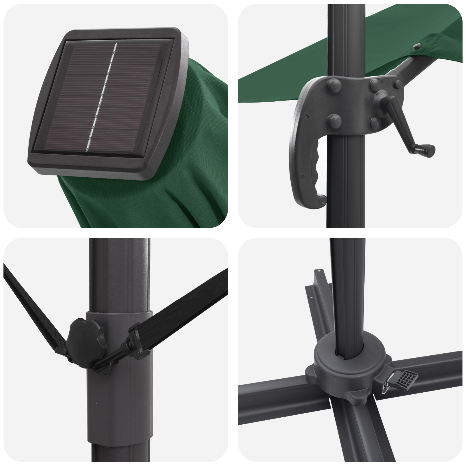 Žalias Konsolinis Skėtis Žalias Poliesteris, Metalas Didelis - Image 6