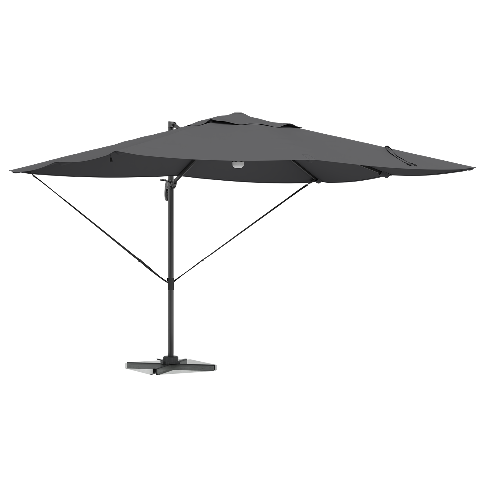 Cantilever Umbrella - Anthracite Anthracite Polyester Large - Image 2