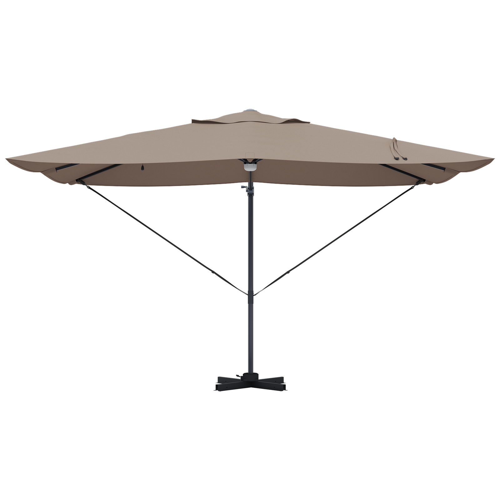 Cantilever Umbrella - Taupe Taupe Fabric Large Height-Adjustable - Image 5