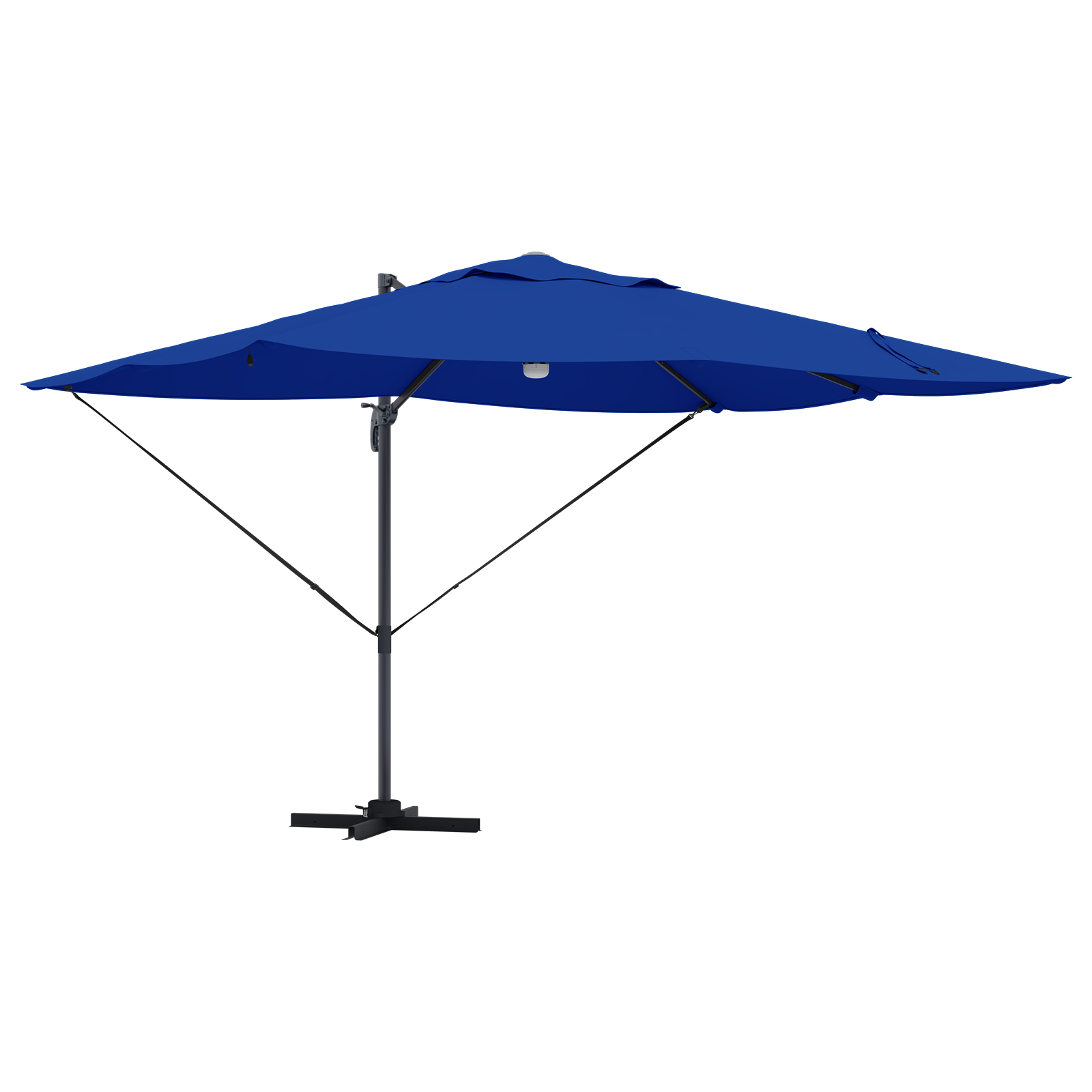 Azure Blue Cantilever Umbrella Azure blue Polyester canopy Large - Image 2