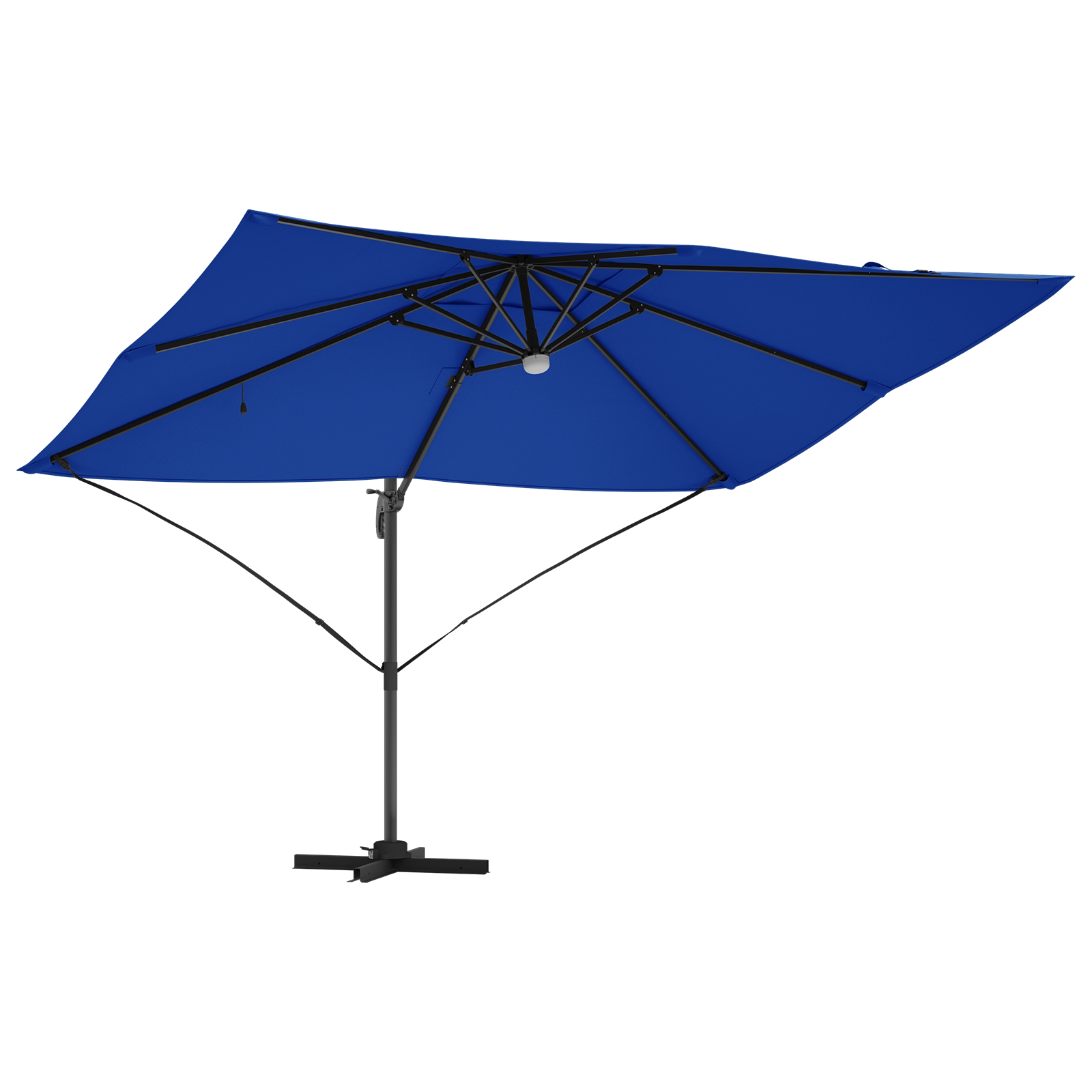 Azure Blue Cantilever Umbrella Azure blue Polyester canopy Large - Image 4