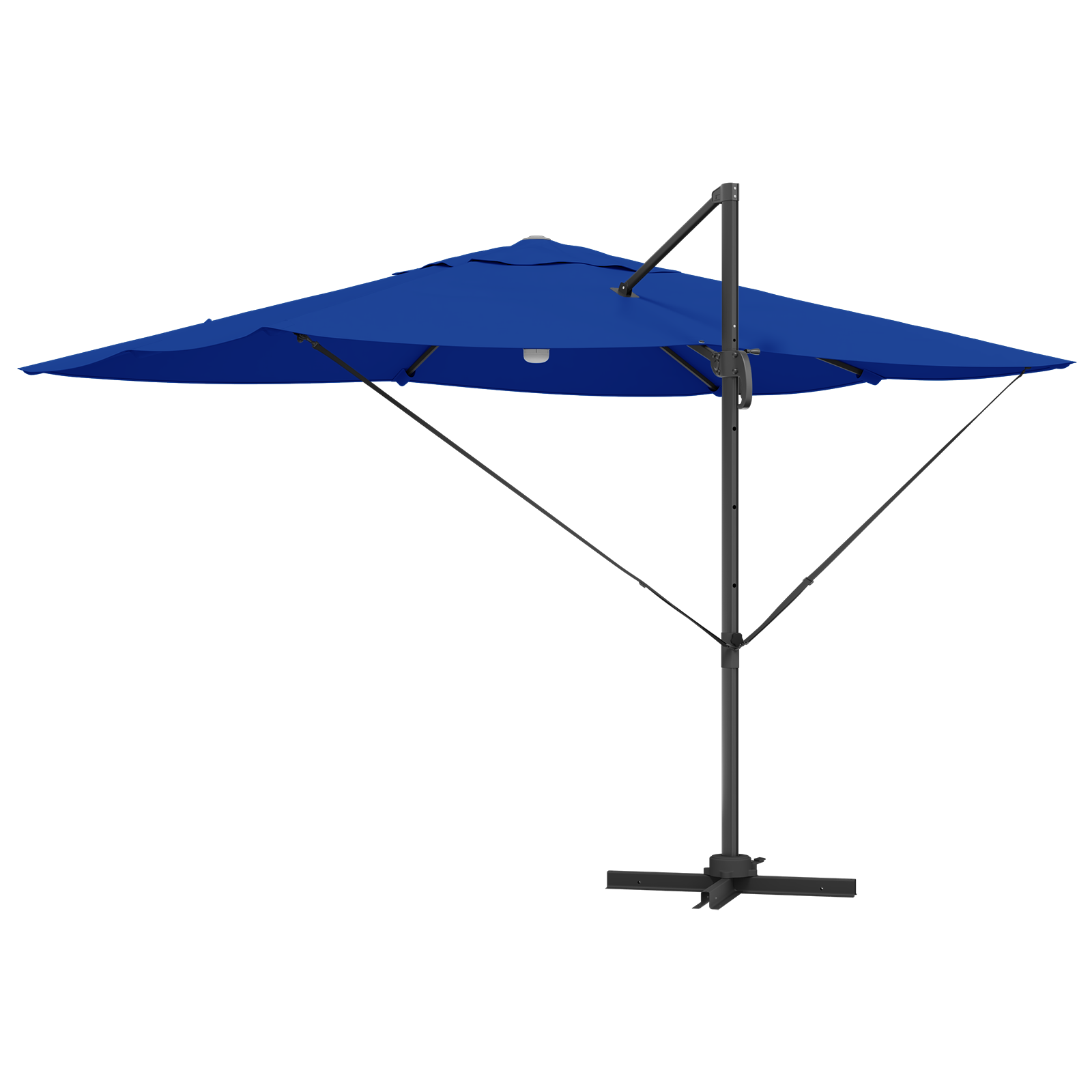Azure Blue Cantilever Umbrella Azure blue Polyester canopy Large - Image 6