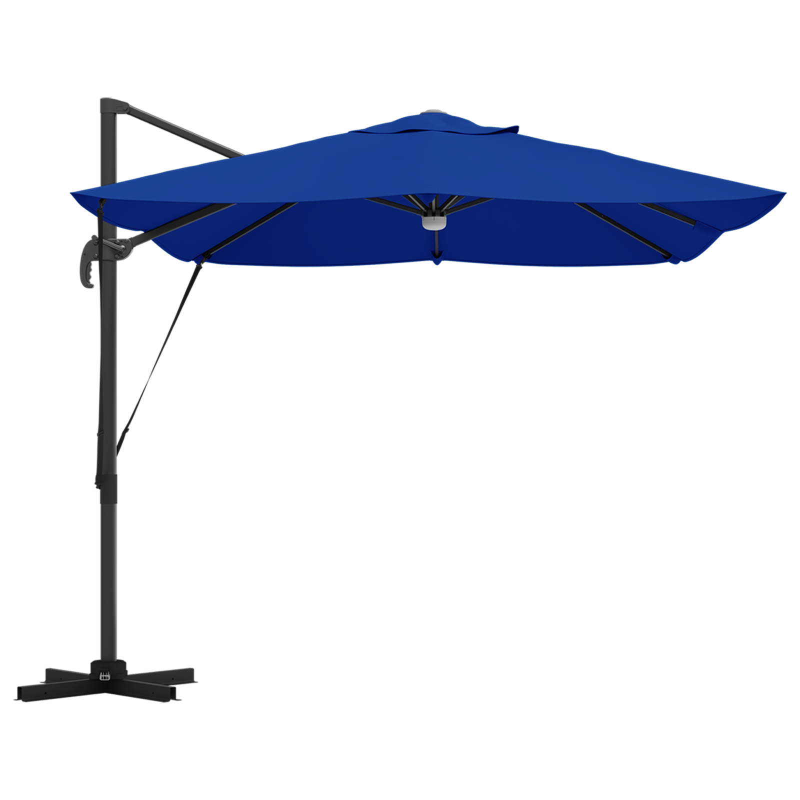Azure Blue Cantilever Umbrella Azure blue Polyester canopy Large - Image 5