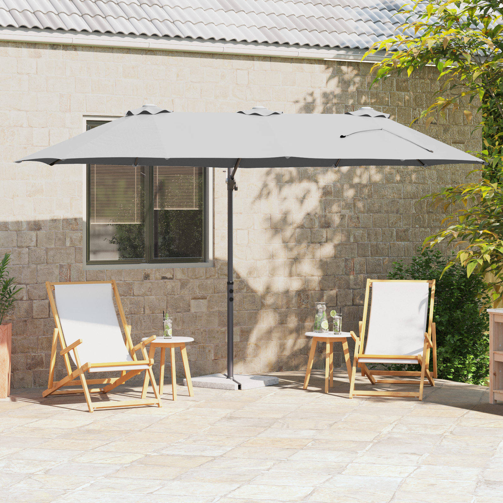 vidaXL Parasol cu braț cantilever pentru grădină Nisipiu