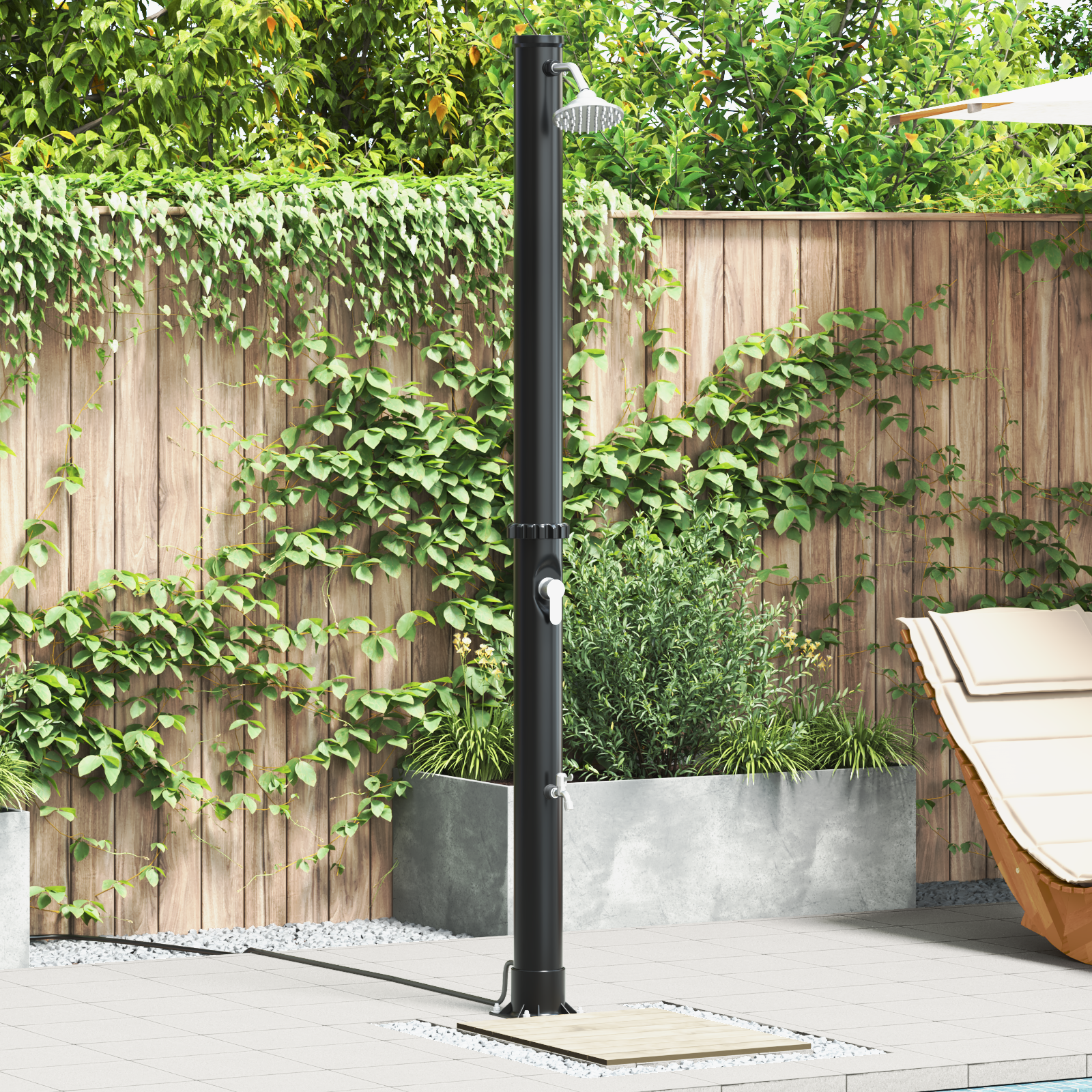 Buiten Douche op Zonne-energie met Kraan 217 cm 20 L