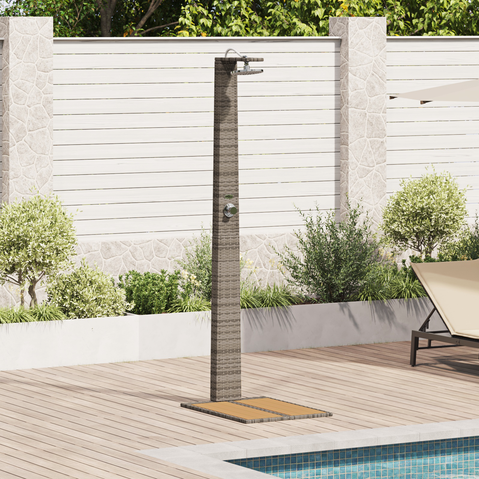 Sodo Dušas Pilka 60x80x214 cm Polipropilenas