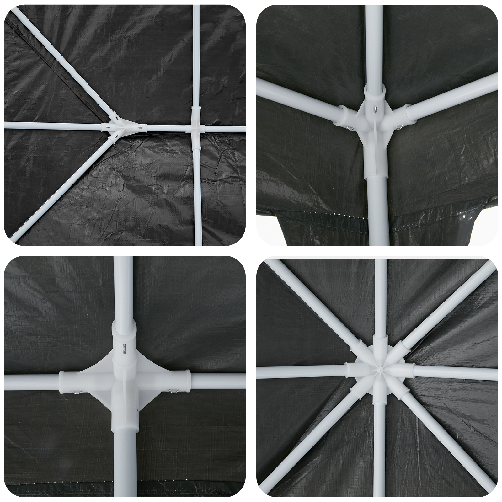 Party Tent with 8 Sidewalls Anthracite 4x4 m PE - Image 6