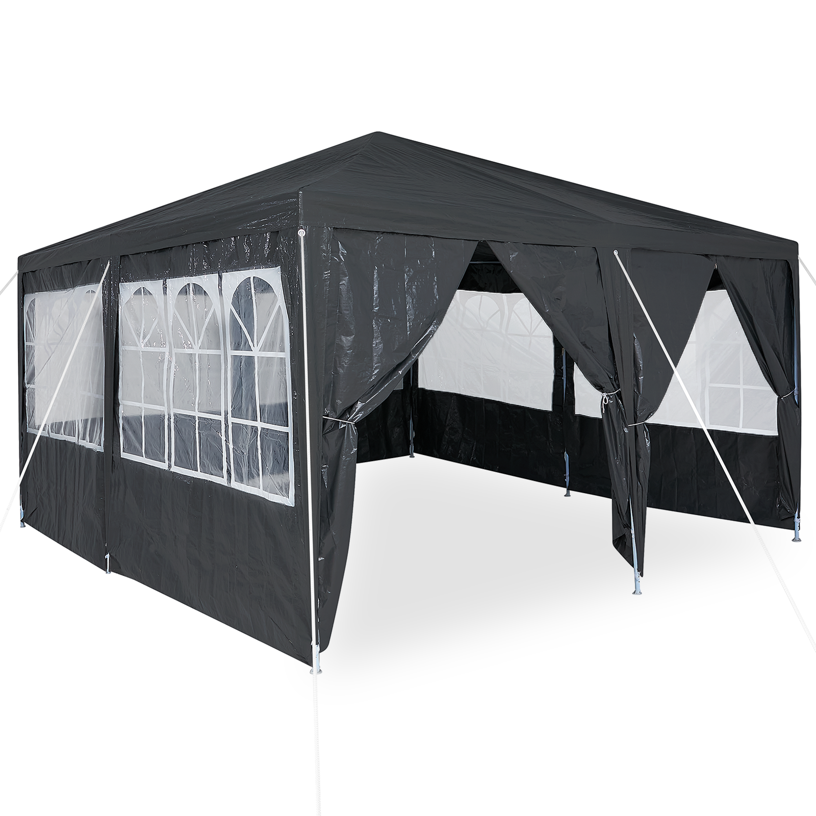 Party Tent with 8 Sidewalls Anthracite 4x4 m PE - Image 3