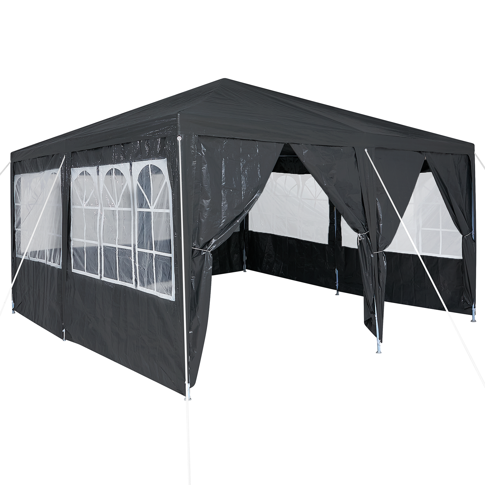 Party Tent with 8 Sidewalls Anthracite 4x4 m PE - Image 2
