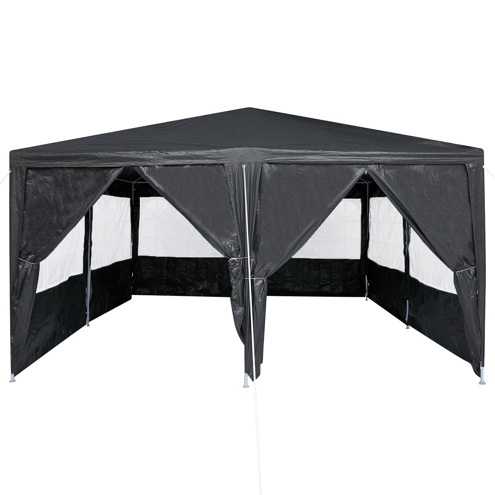Party Tent with 8 Sidewalls Anthracite 4x4 m PE - Image 5