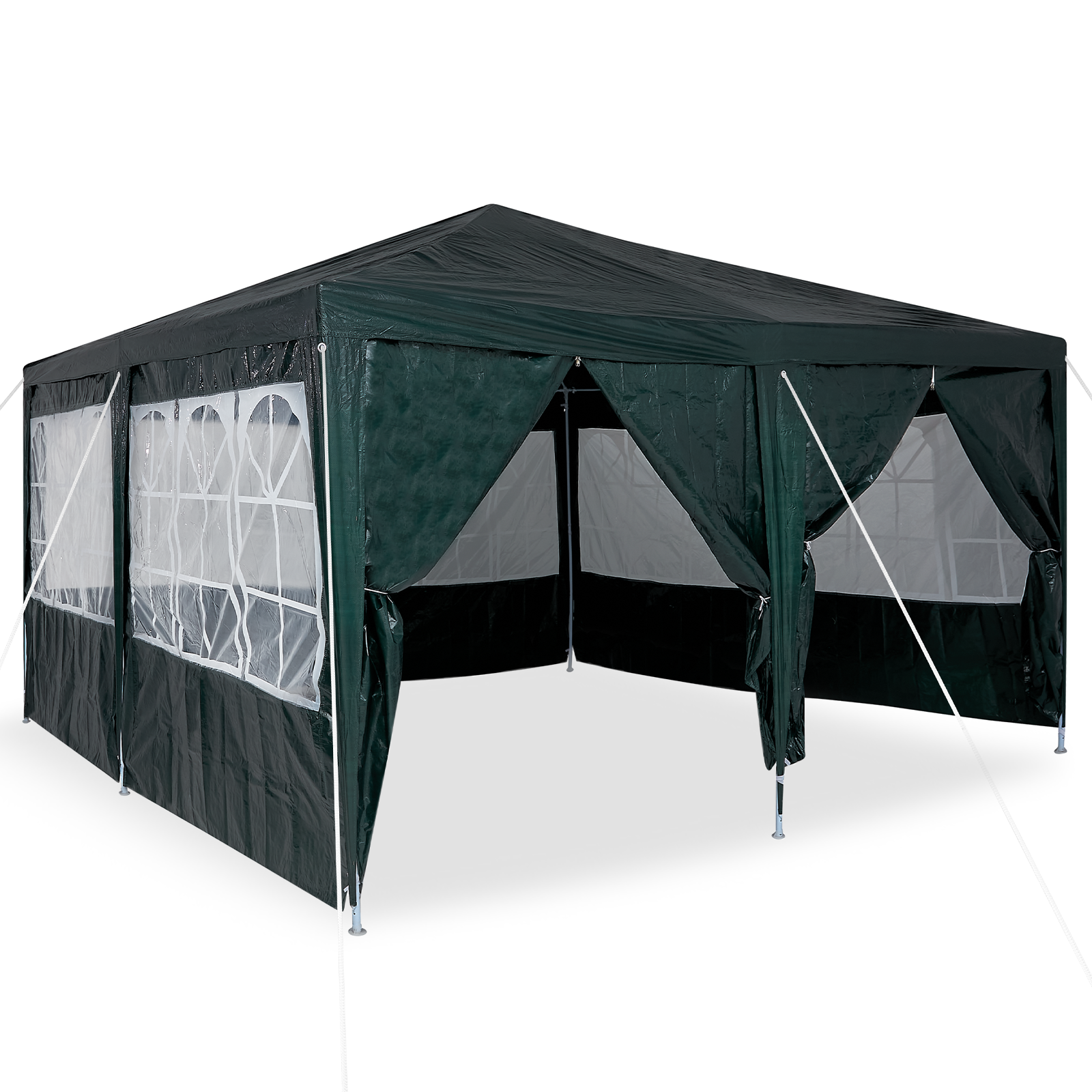 Party Tent with 8 Sidewalls Green 4x4 m PE - Image 3