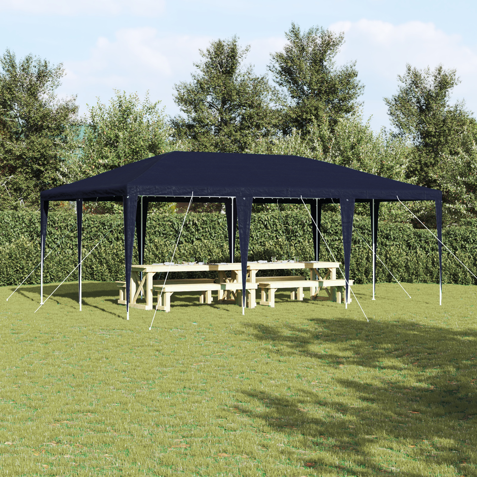 Feesttent Blauw 6×4 m PE