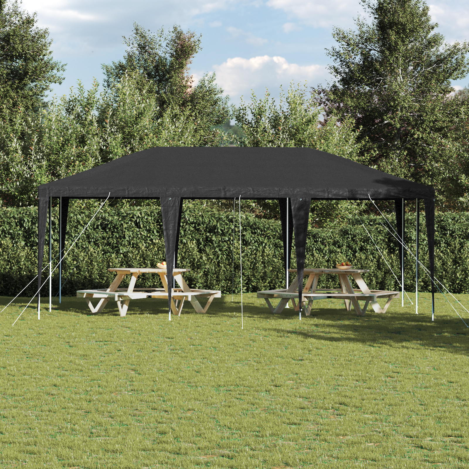 Party Tent Anthracite 6x4 m PE - Image 4