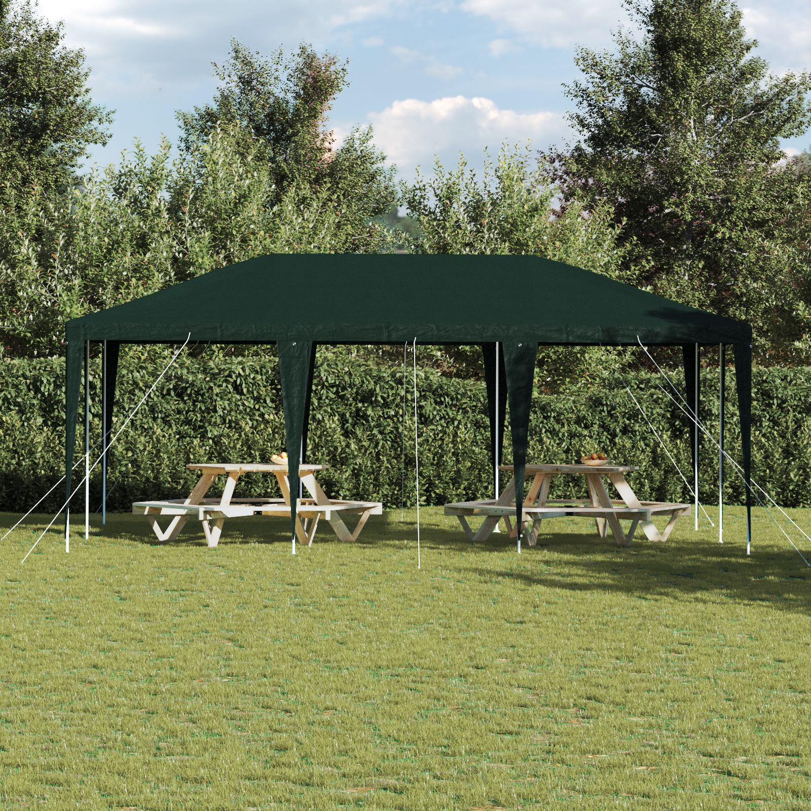 Šventinis tentas žalias 6x4 m PE - Image 4