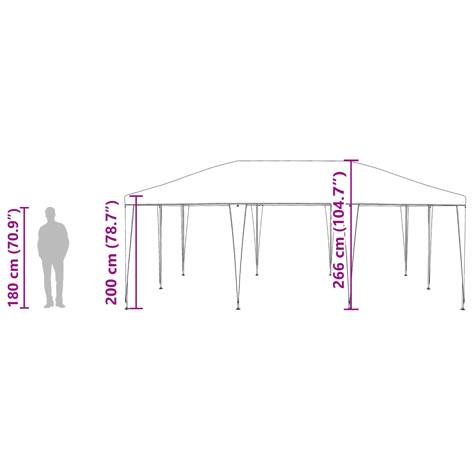 Šventinis tentas žalias 6x4 m PE - Image 11