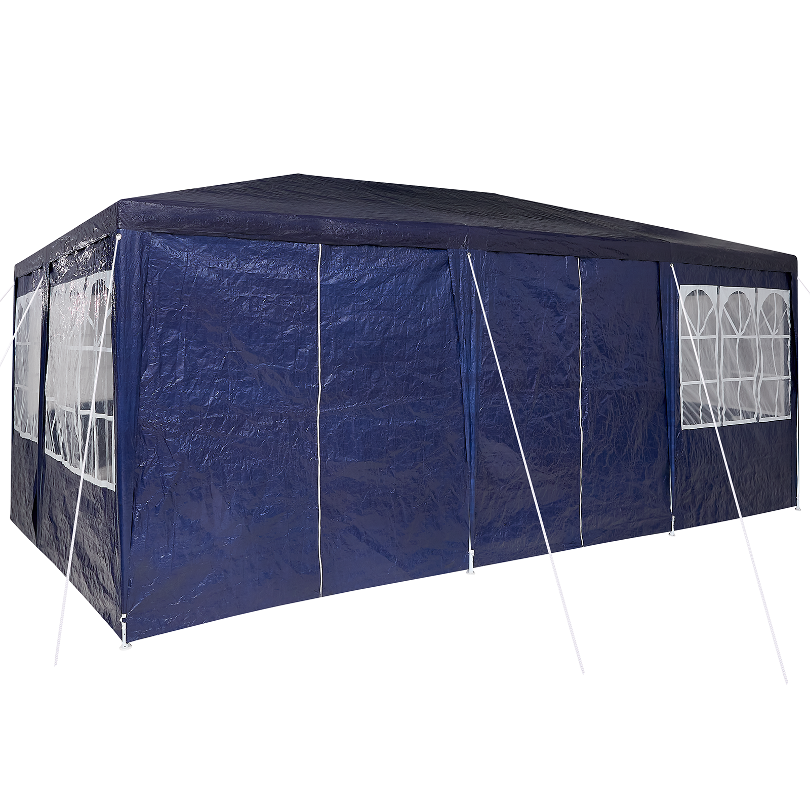 šventės palapinė su 10 šoninių sienelių Mėlyna 6x4 m PE - Image 7