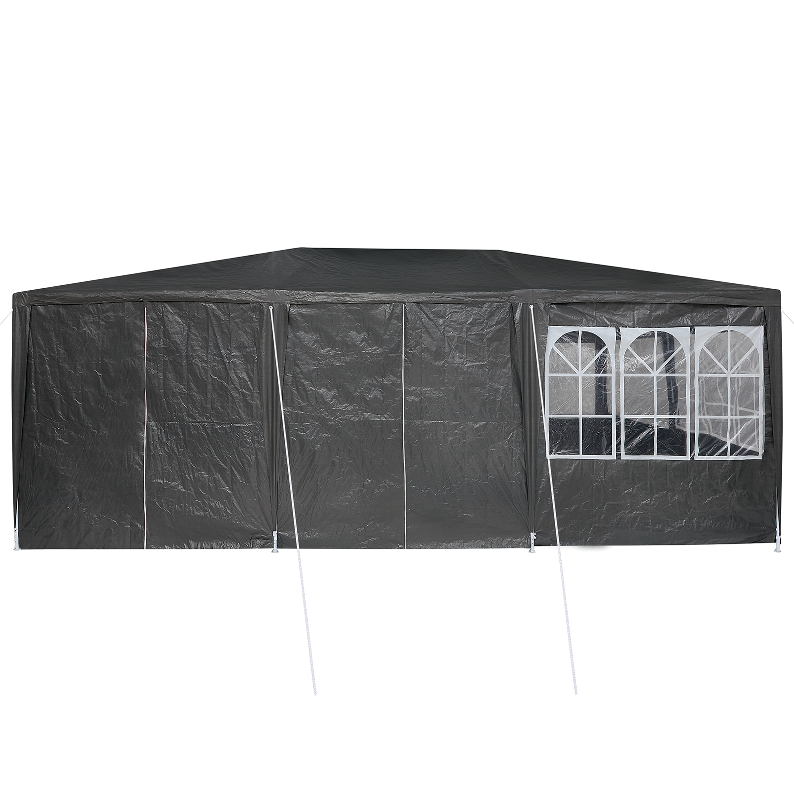 šventinė palapinė su 10 šoninių sienų Antracito 6x4 m PE - Image 9