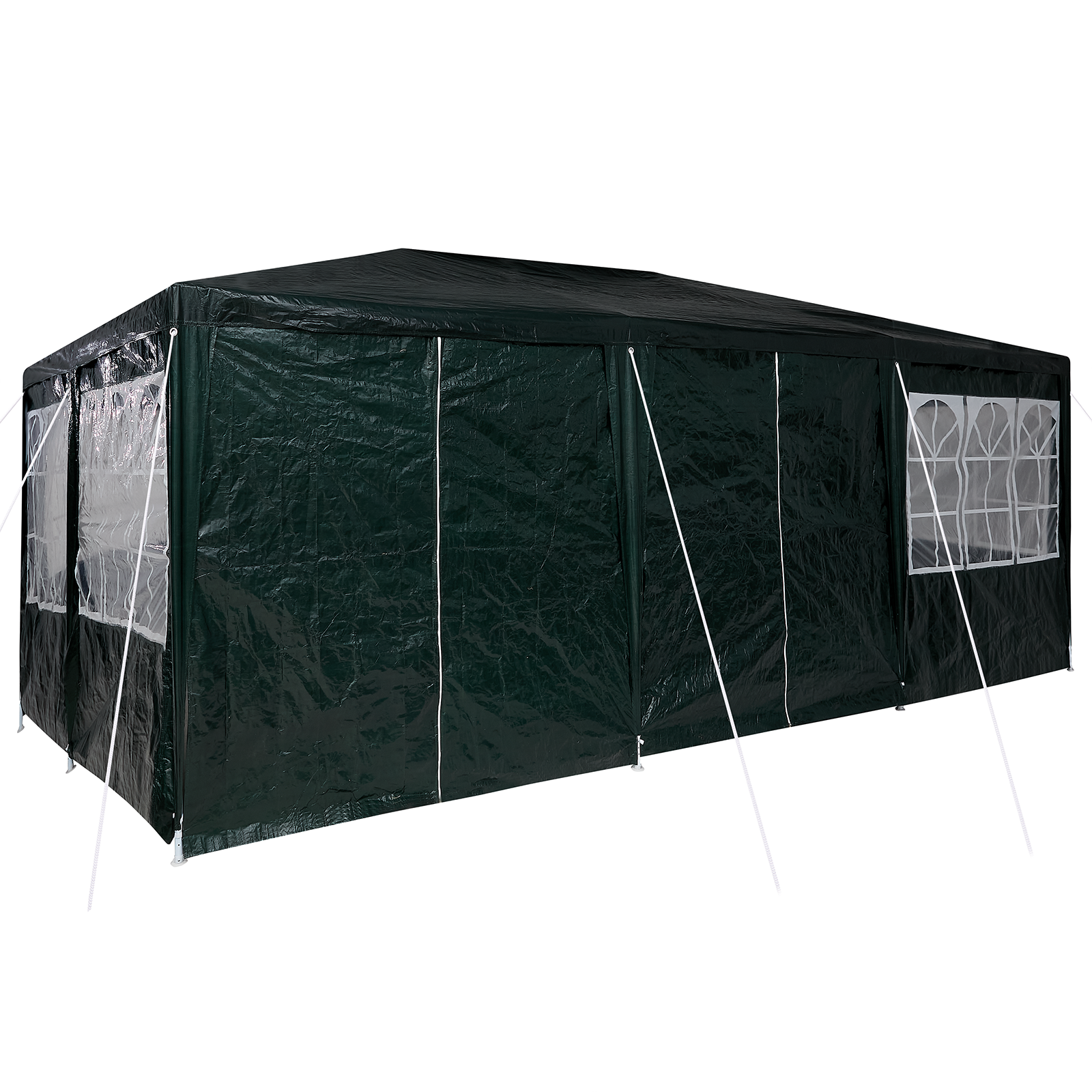 šventinė palapinė su 10 šoninių sienų žalia 6x4 m PE - Image 6