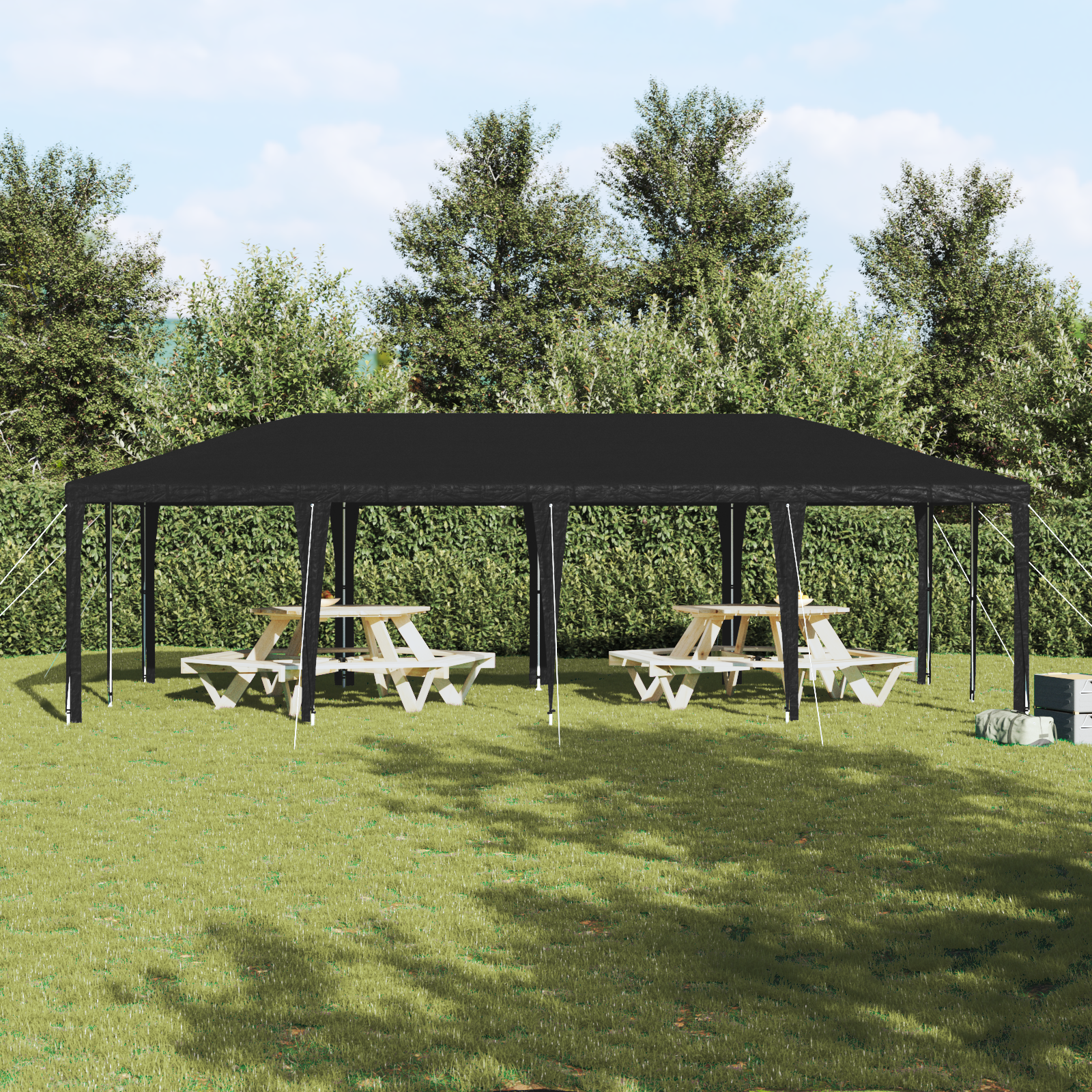 šventinė palapinė Antracito 8x4 m PE - Image 4
