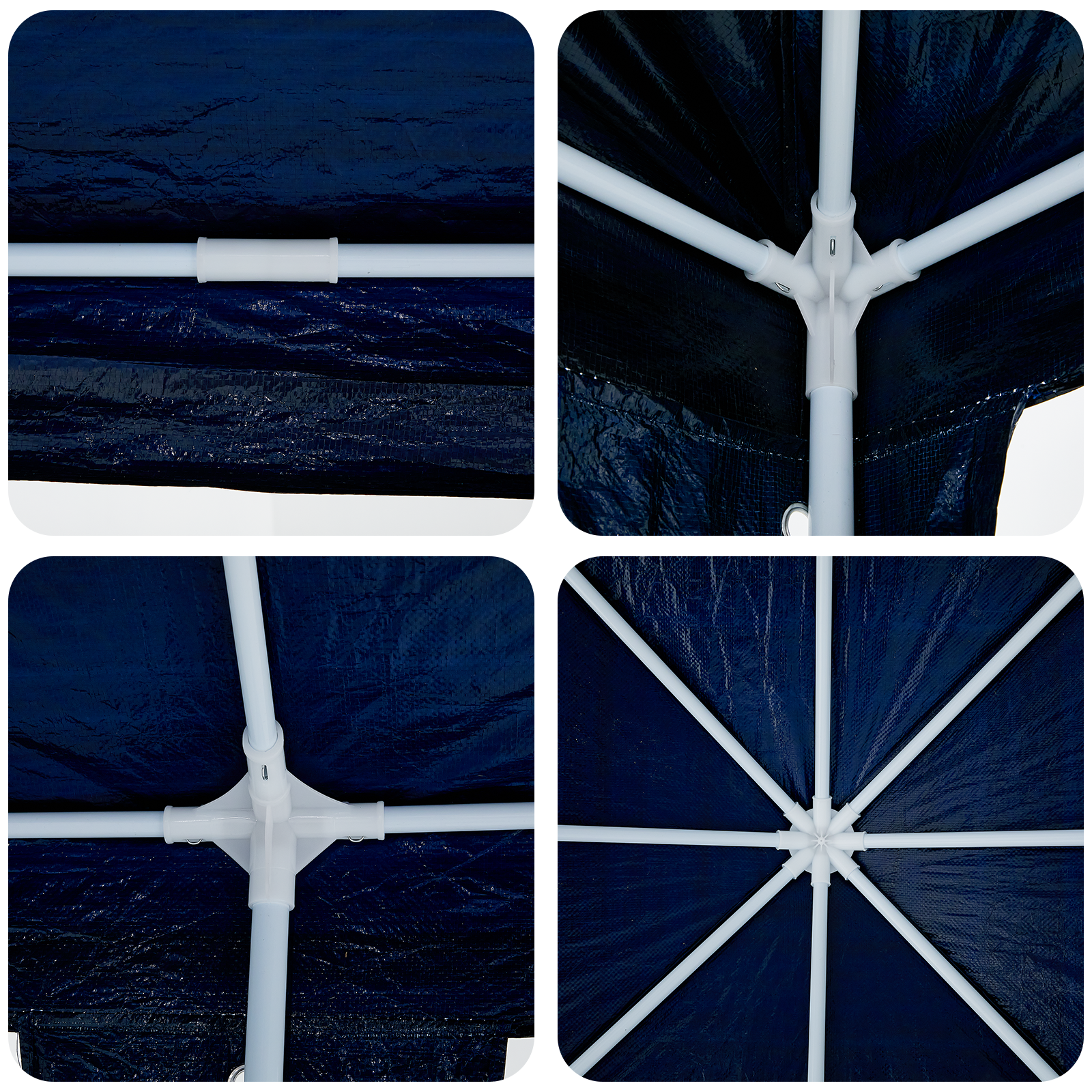 Party Tent with 12 Sidewalls Blue 8x4 m PE - Image 4