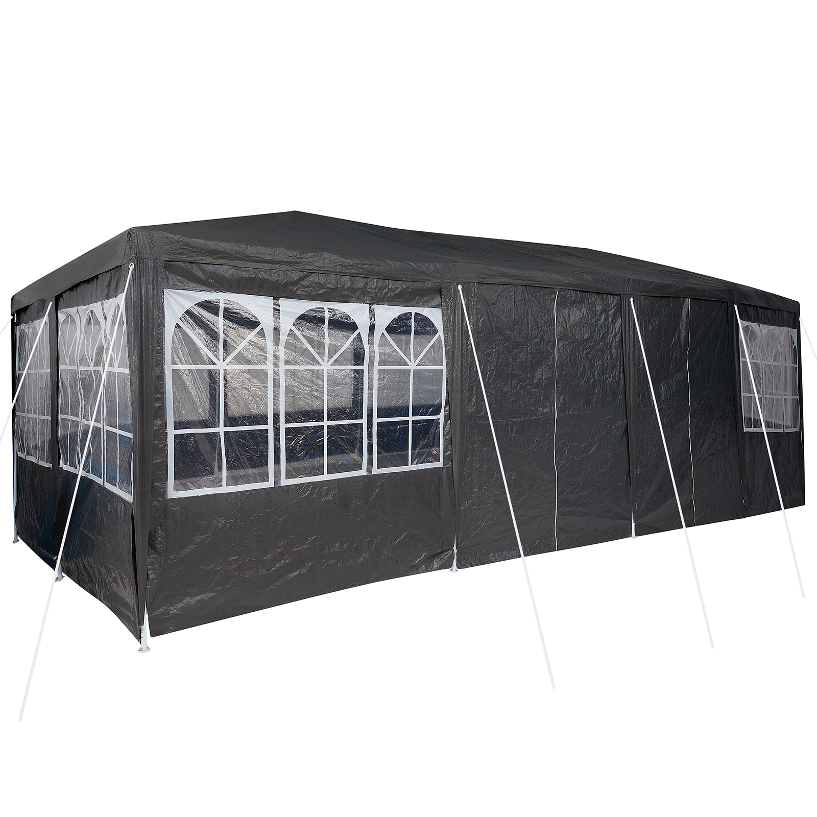 šventinė palapinė su 12 šoninėmis sienomis Antracito 8x4 m PE - Image 6