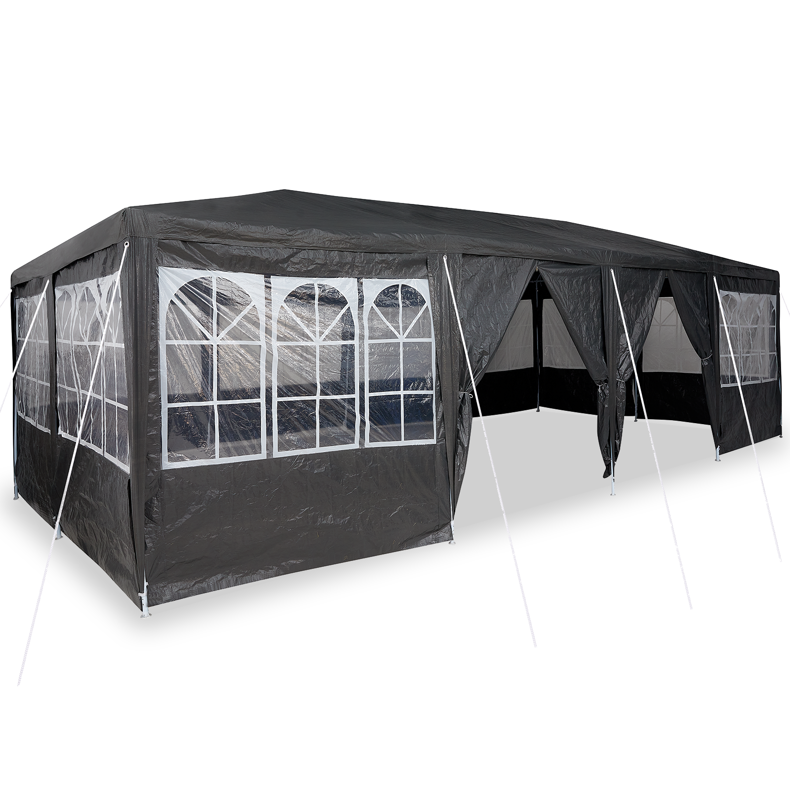 šventinė palapinė su 12 šoninėmis sienomis Antracito 8x4 m PE - Image 2