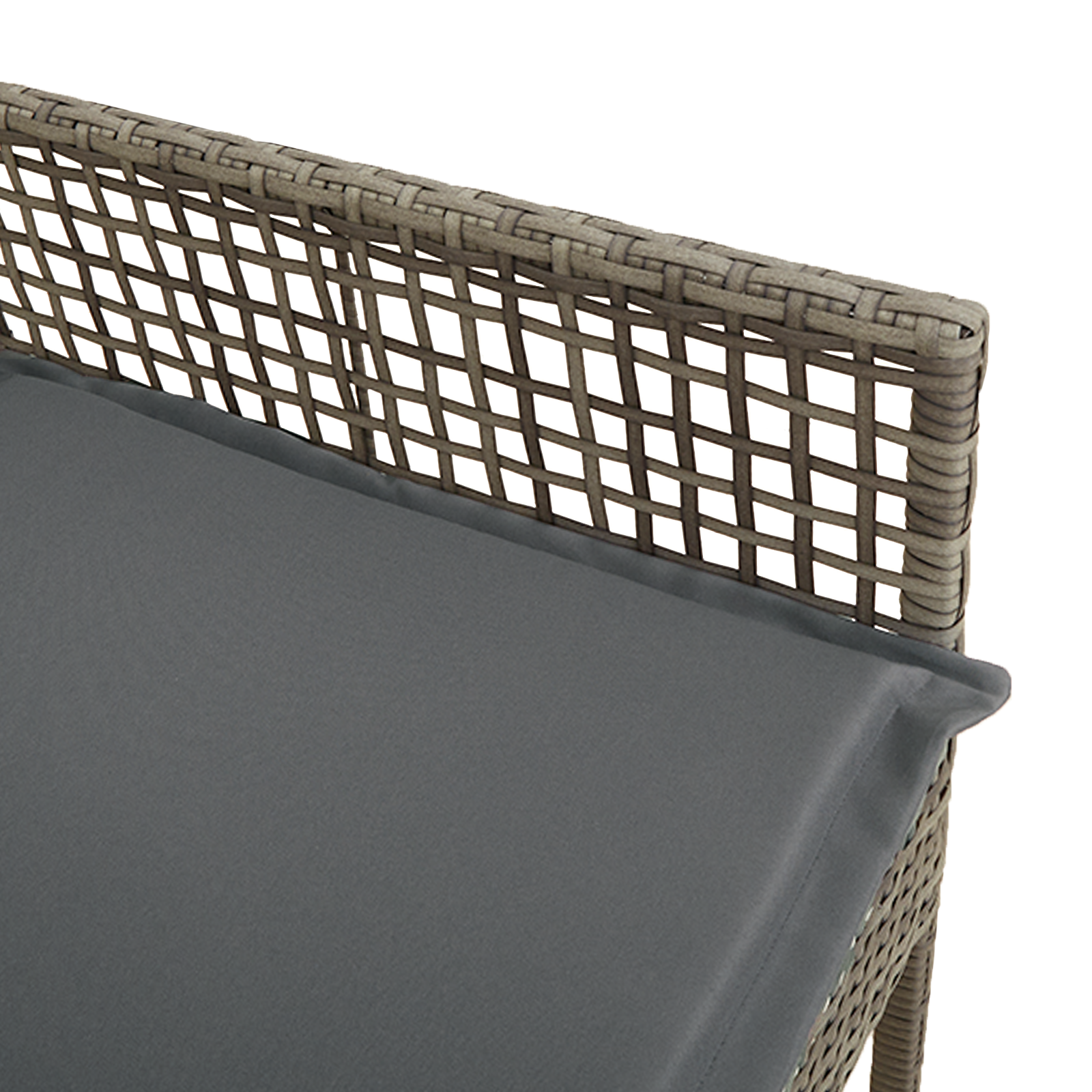 Garden Chairs 2 pcs with Cushions Grey Poly Rattan - Image 9