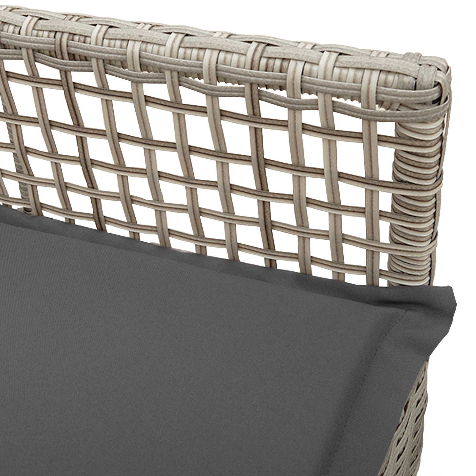 Garden Chairs 2 pcs with Cushions Light Grey Poly Rattan - Image 9