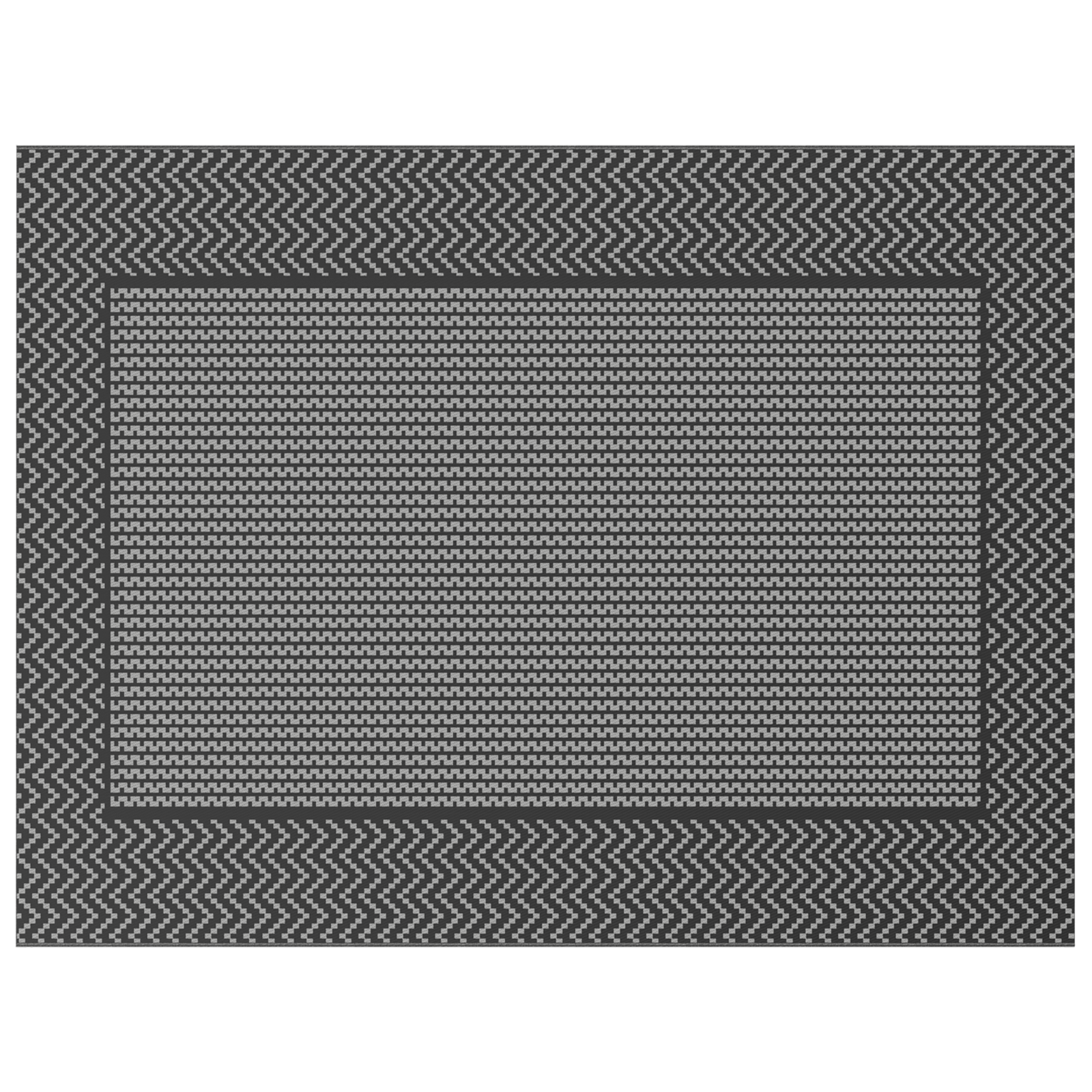 Outdoor Rug 'ARAKIL'Black and Grey 300x400 cm PP - Image 2