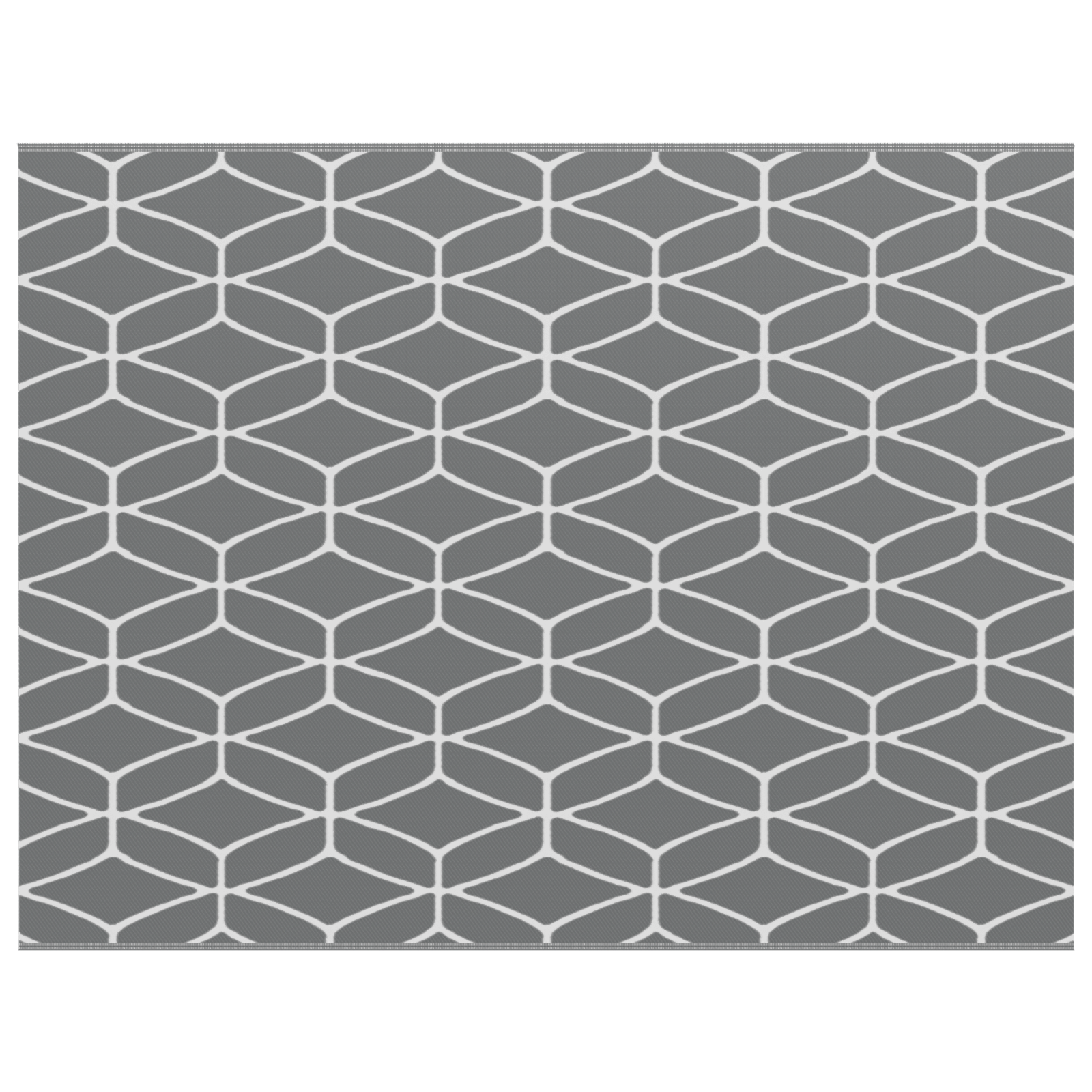 Outdoor Blanket ARAKIL Grey and White Polyester 250 x 300 cm - Image 2