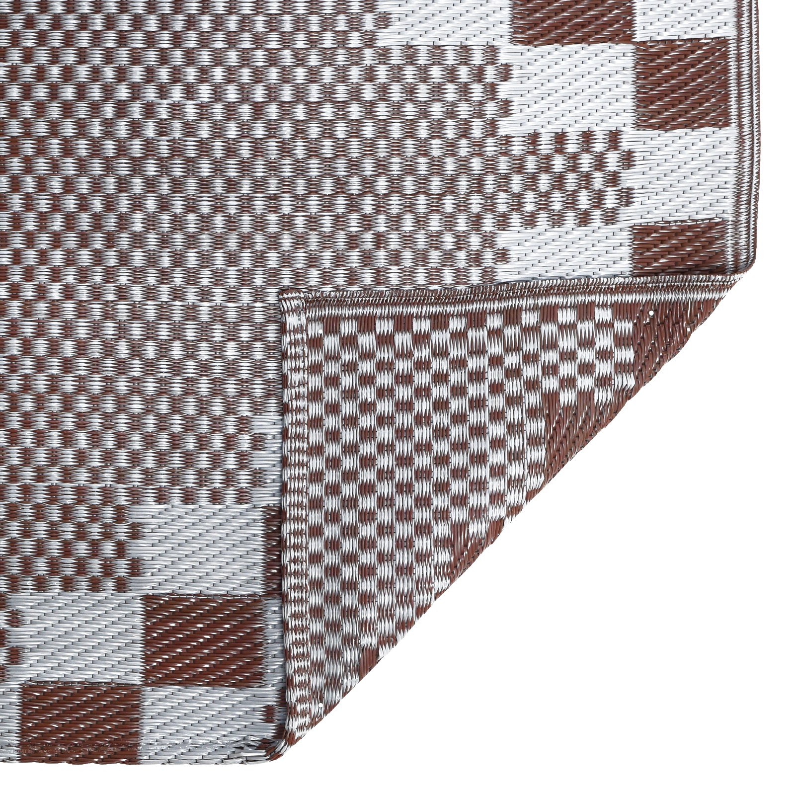 Outdoor Rug ARAKIL Brown and white Polypropylene 300 x 400 cm - Image 5