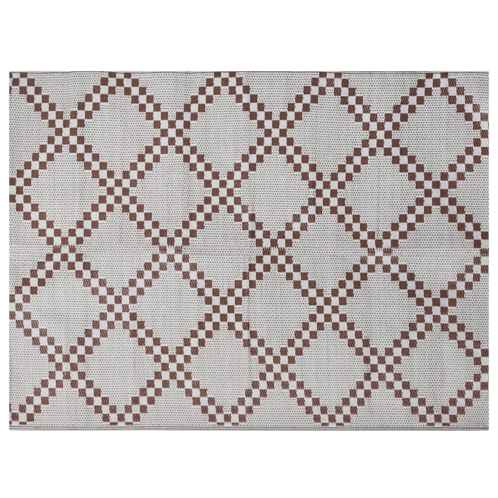 Outdoor Rug ARAKIL Brown and white Polypropylene 300 x 400 cm - Image 2