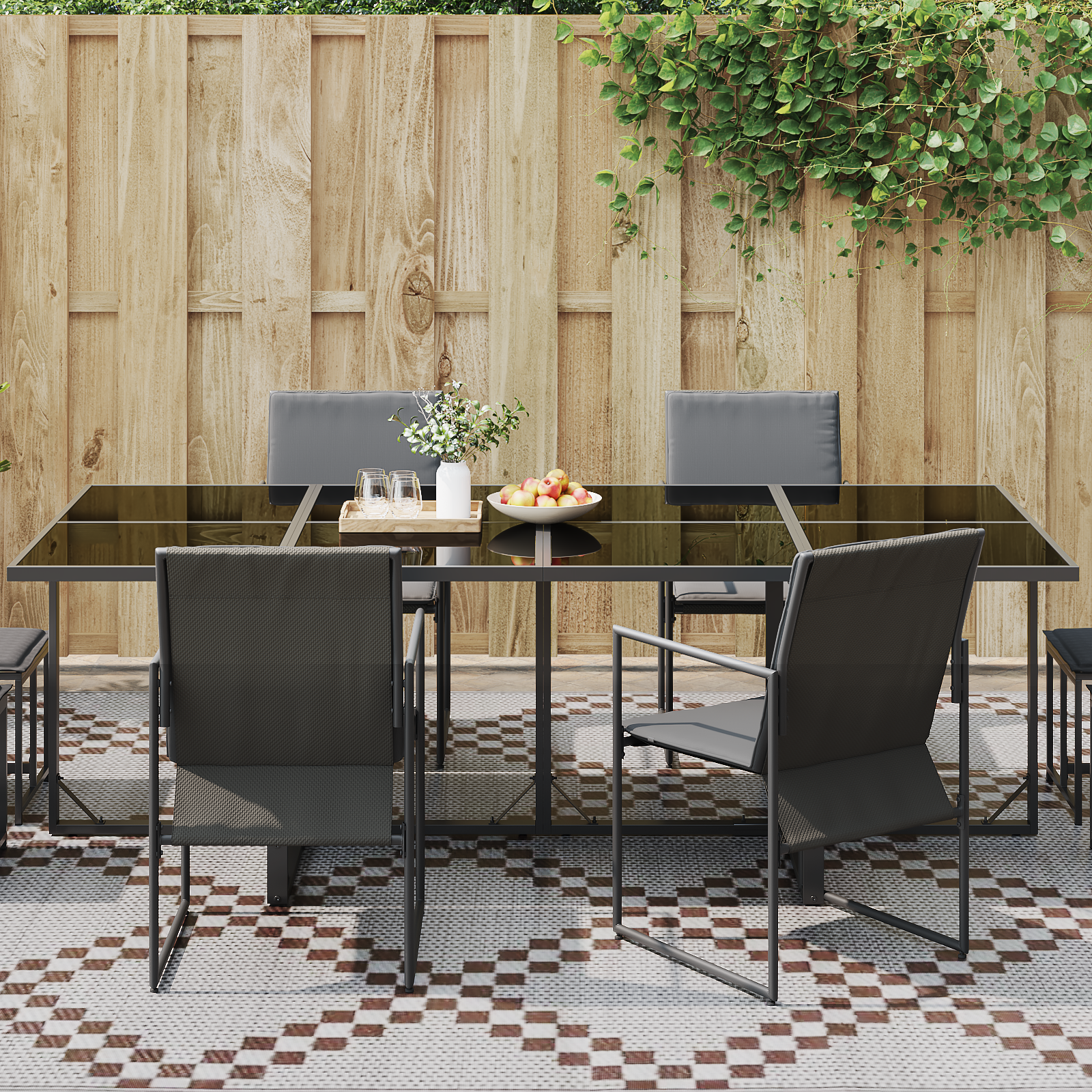 Outdoor Rug ARAKIL Brown and white Polypropylene 300 x 400 cm - Image 3