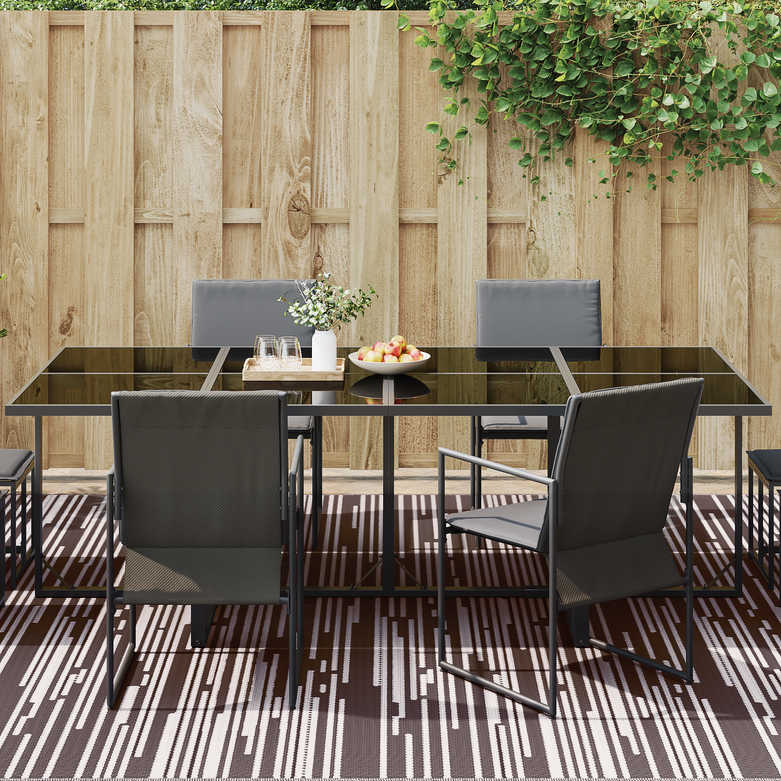 Outdoor Rug ARAKIL Brown Polypropylene 300 x 400 cm Outdoor Rug - Image 3