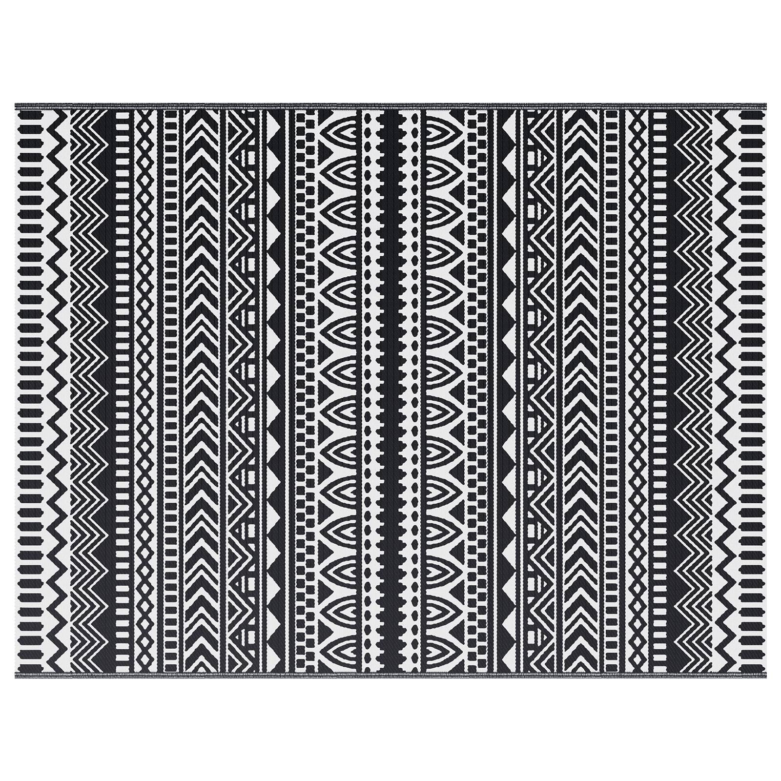 Outdoor Rug ARAKIL Black and White Fabric, Polyester Large - Image 2
