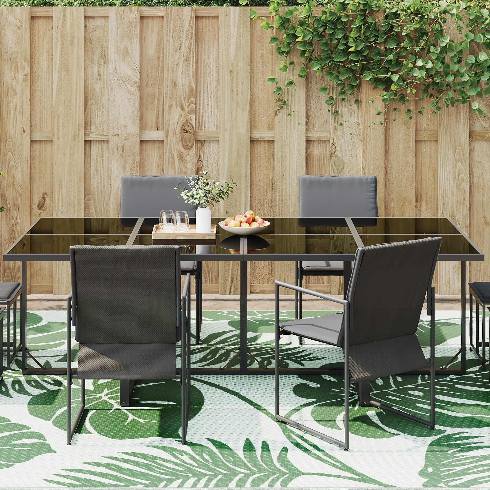 Outdoor Blanket ARAKIL Green and White Polyester Large Pattern - Image 3