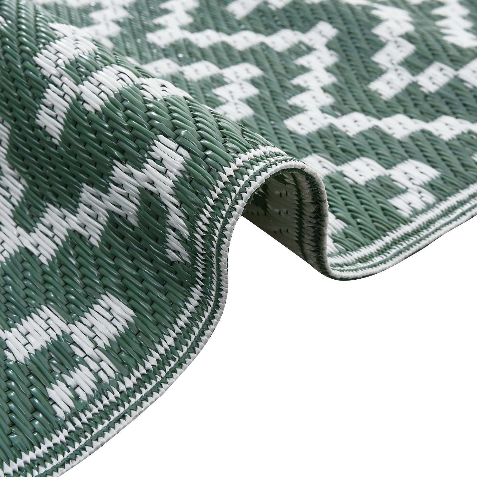 Outdoor Blanket ARAKIL Green and White Polyester 300 x 400 cm - Image 4