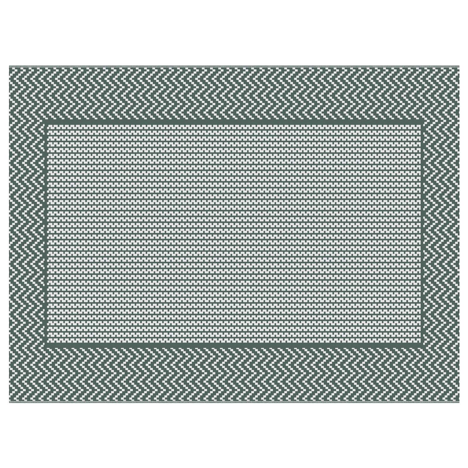 Outdoor Blanket ARAKIL Green and White Polyester 300 x 400 cm - Image 2