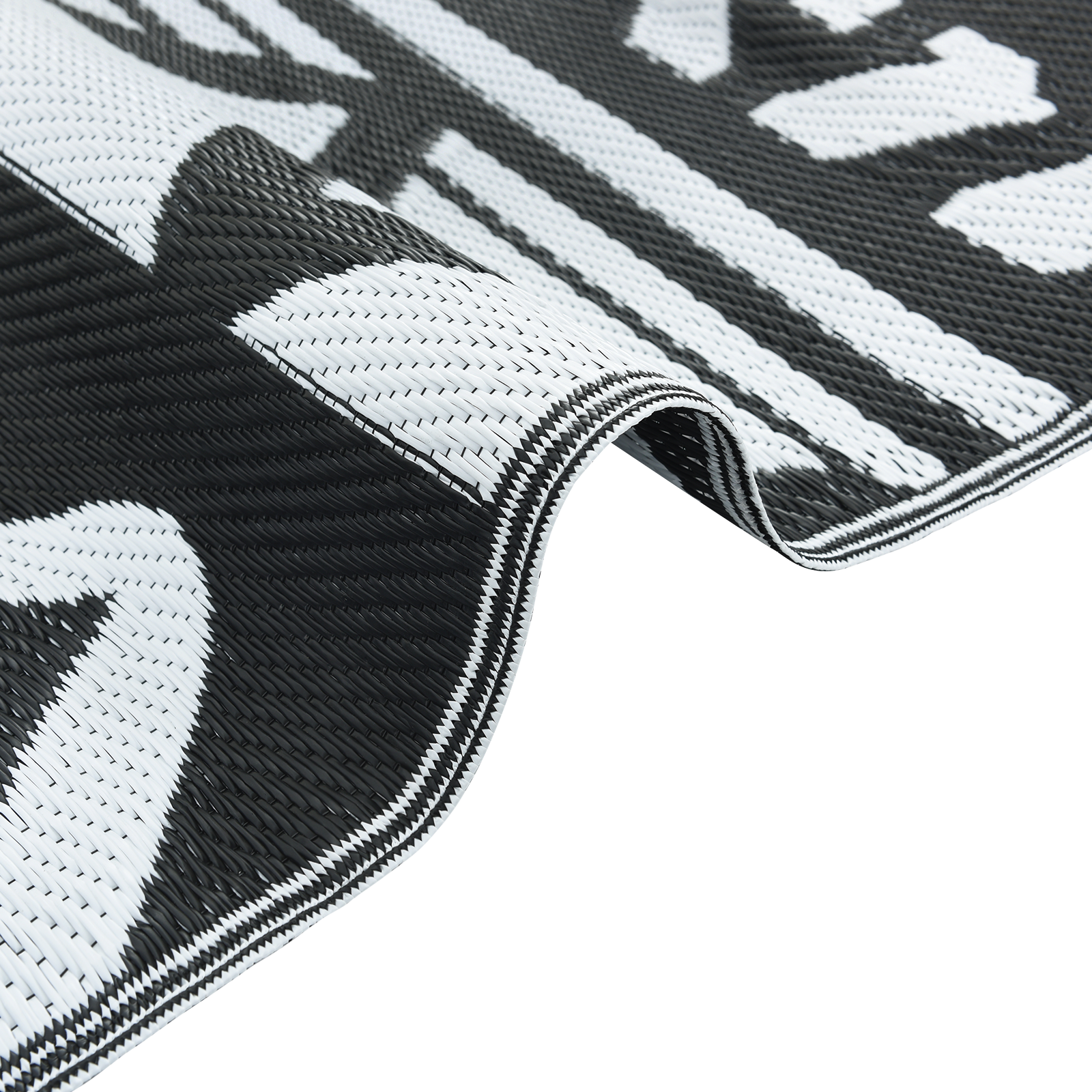 Outdoor Rug ARAKIL Black and white Polypropylene 300 x 400 cm - Image 4