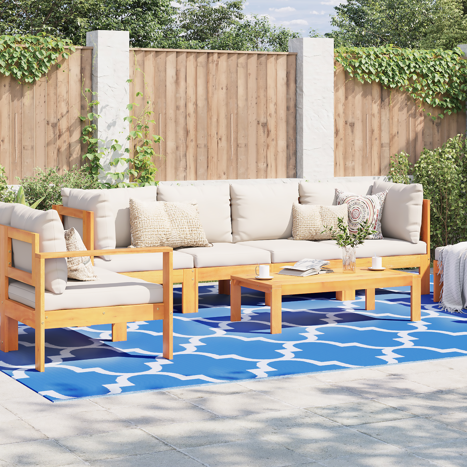 Buiten Deken ARAKIL Blauw Polyester 300 x 400 cm