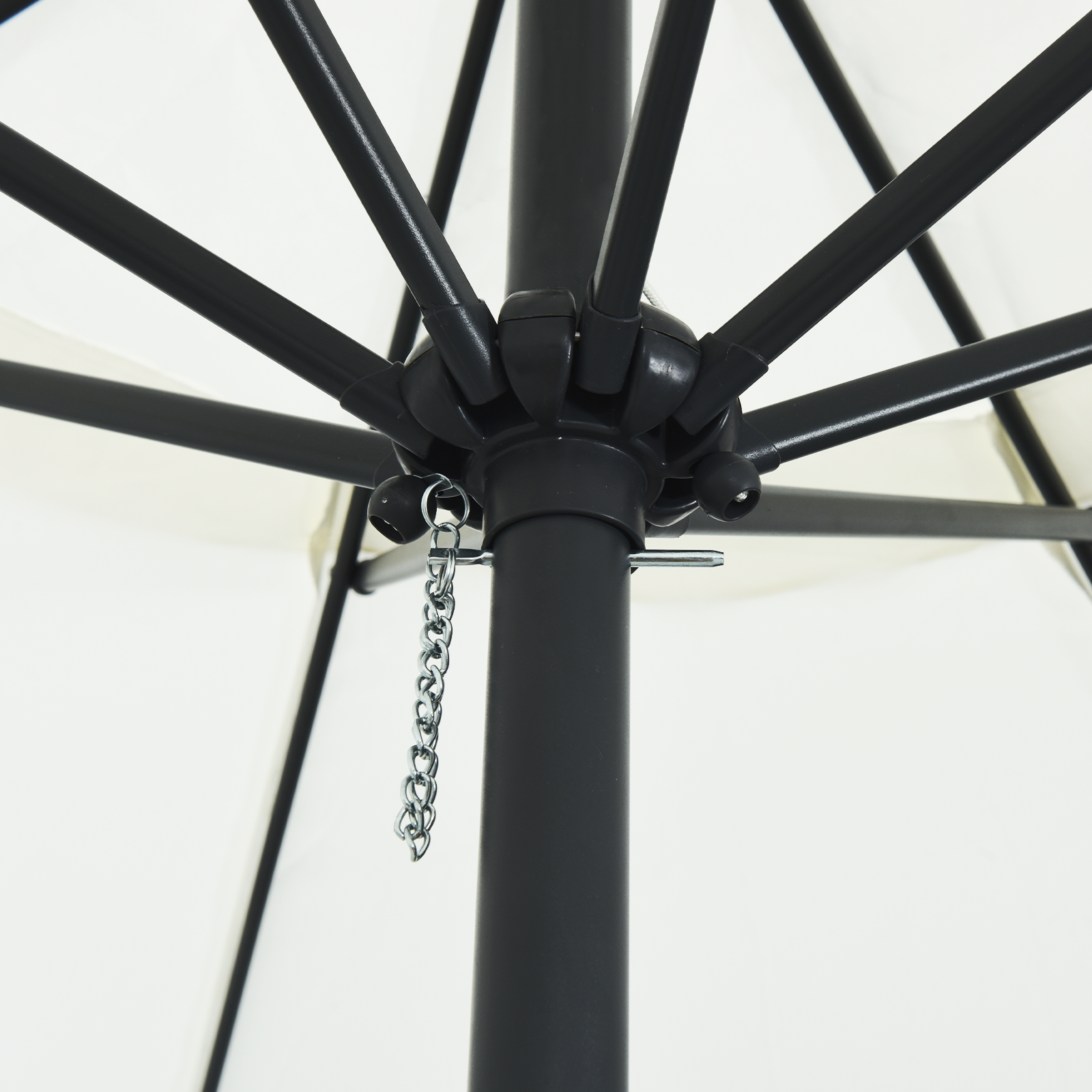 Garden Umbrella 395x245 cm Sand White - Image 4