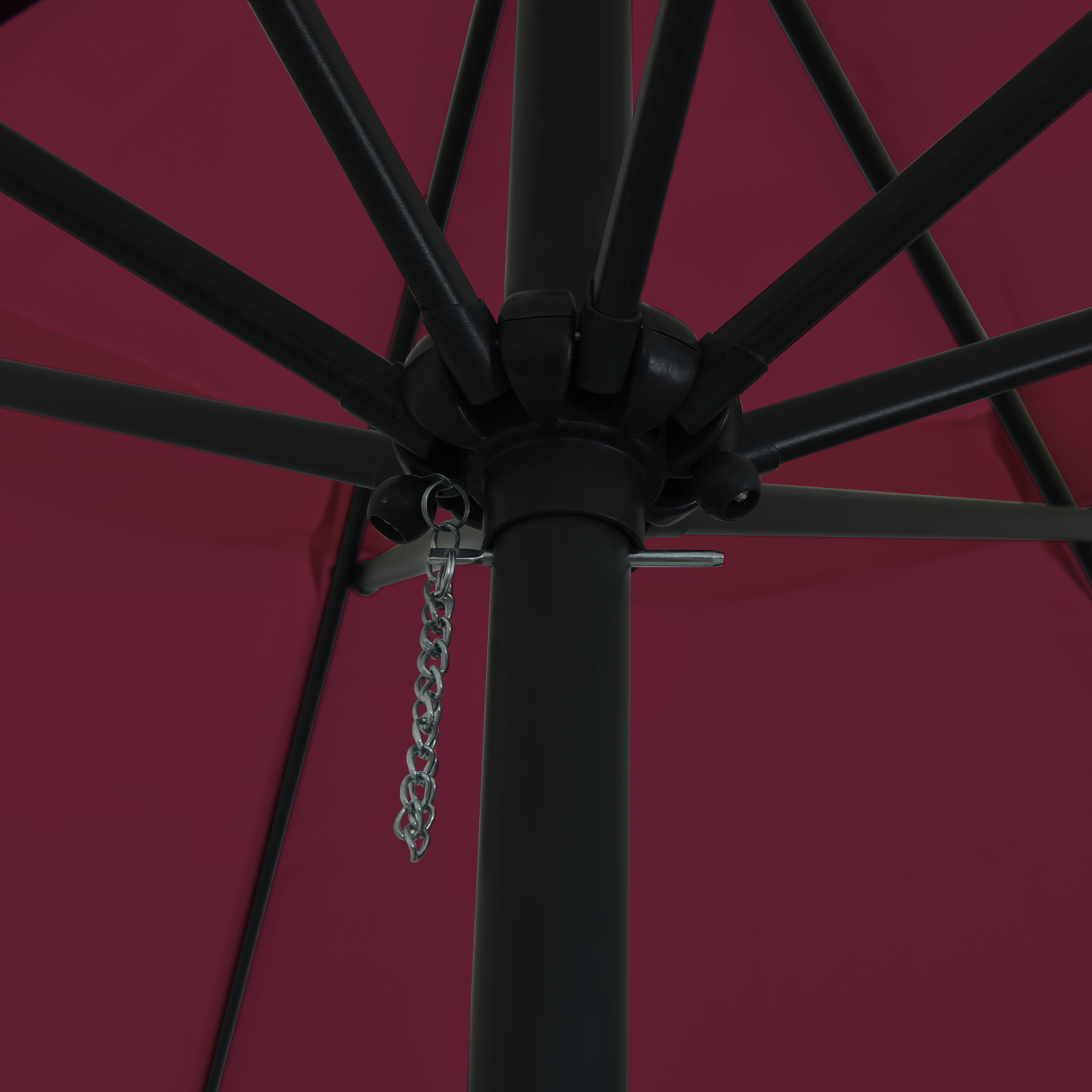 Garden Umbrella 39.5 x 24.5 inches in Burgundy Red - Image 4