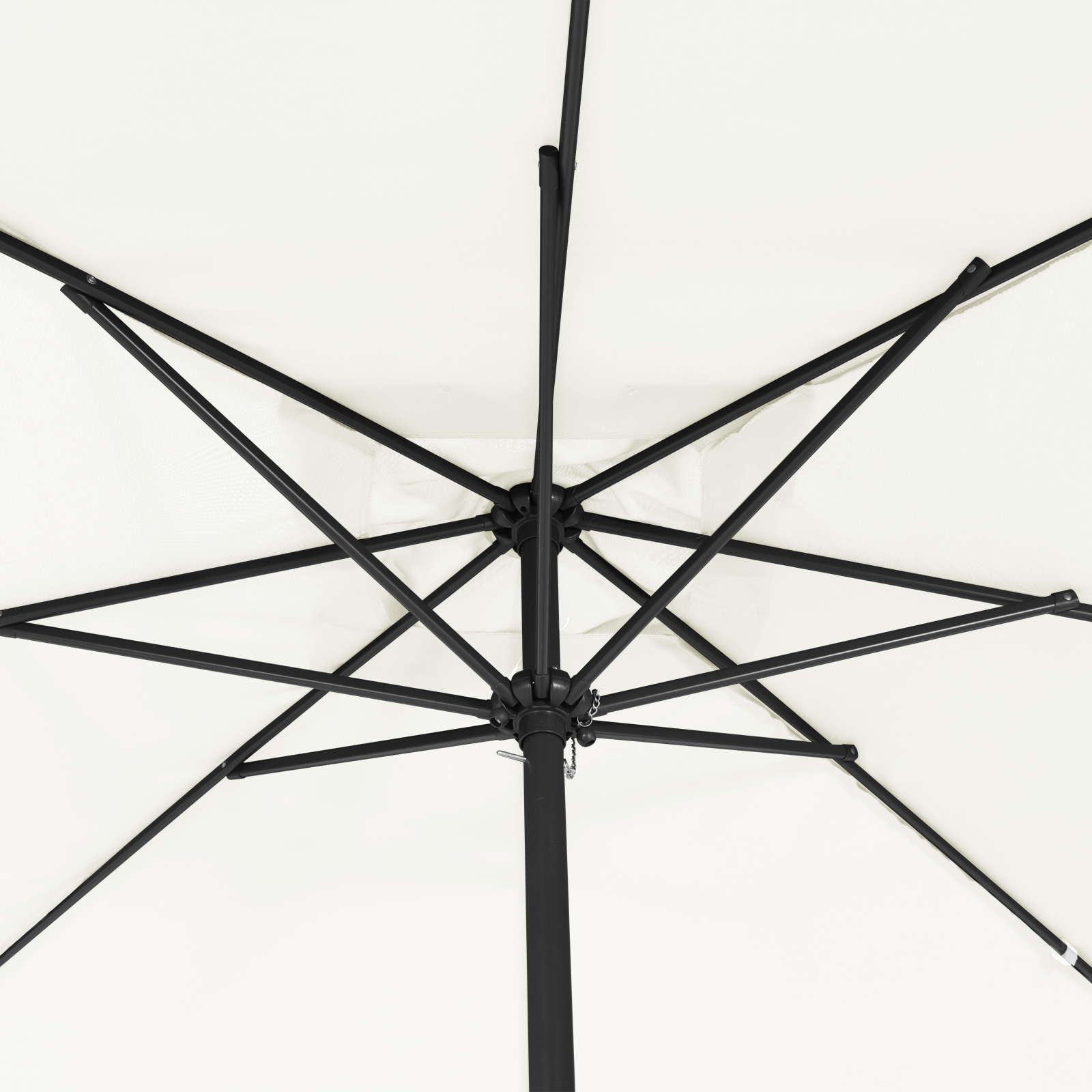 Square Garden Parasol 295x245 cm Sand White - Image 4