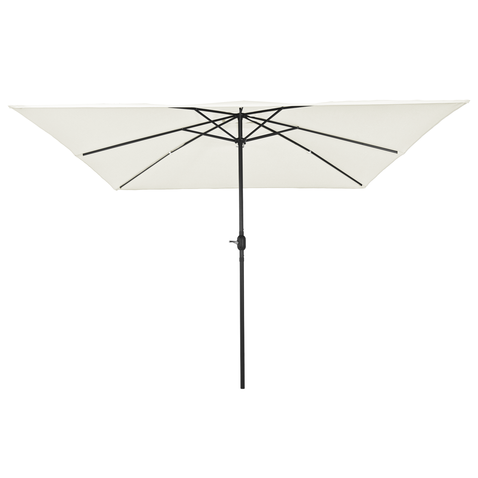 Square Garden Parasol 295x245 cm Sand White - Image 2