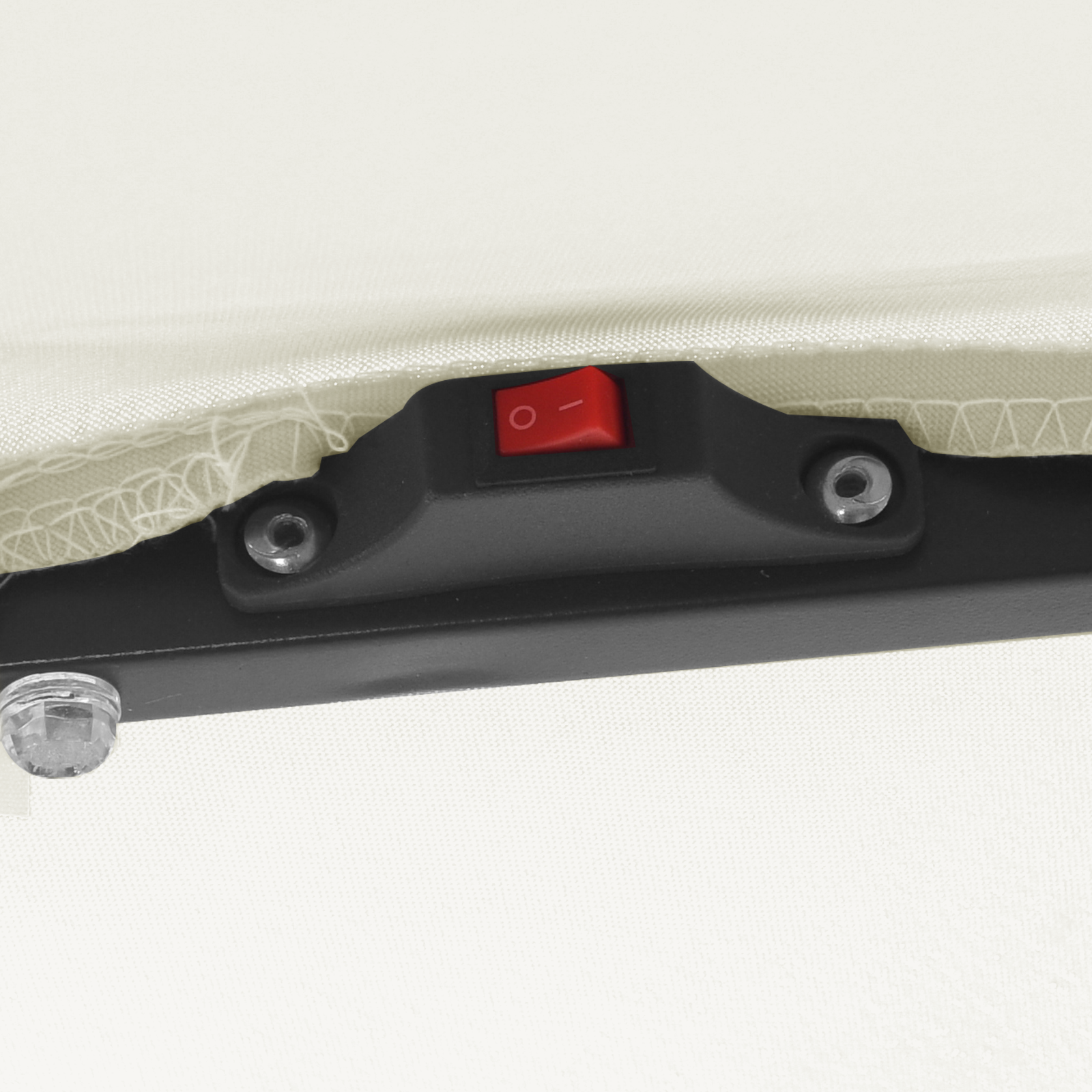 Square Garden Parasol with LED Lights 295x245 cm Sand White - Image 7