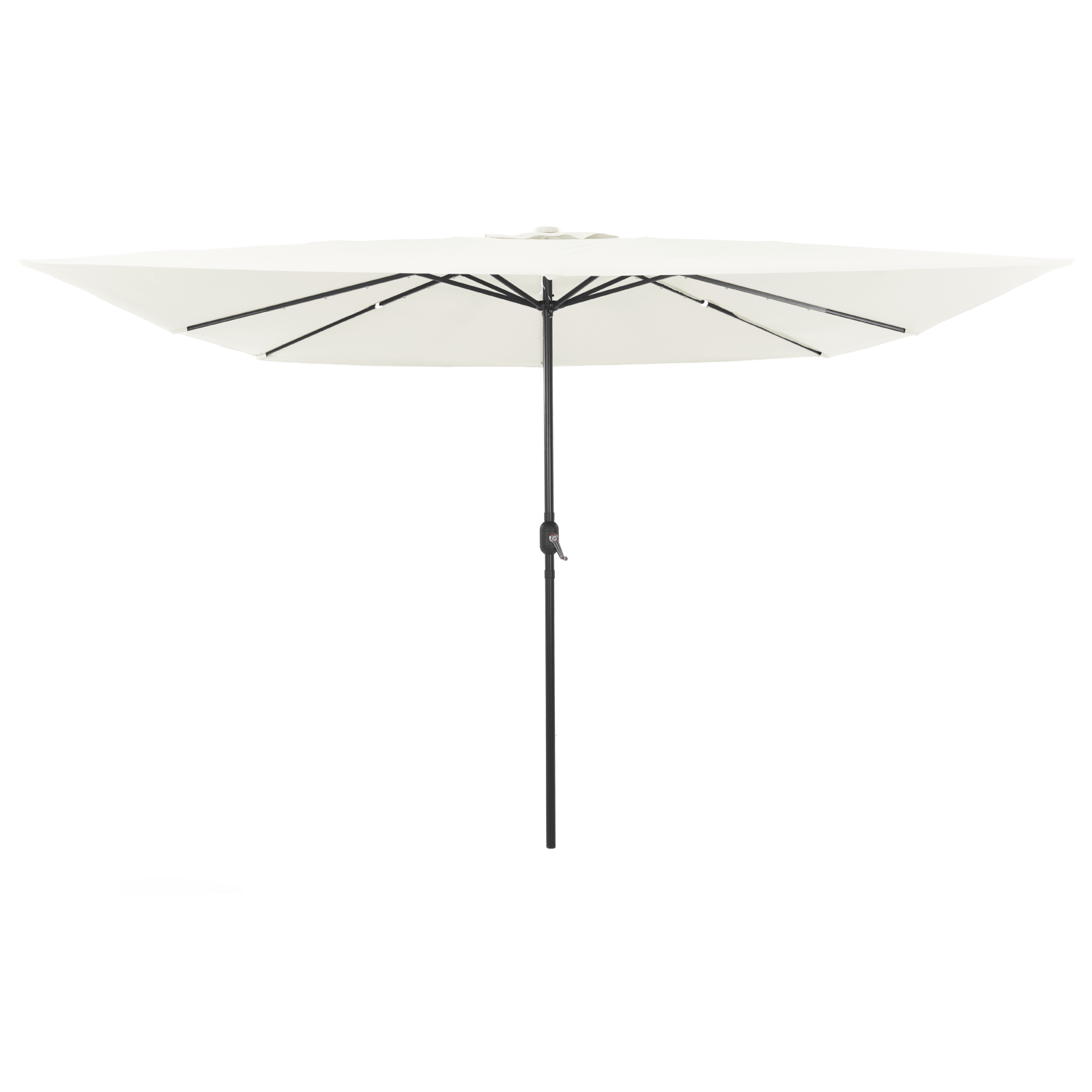 Vierkante Tuinparasol met LED Lampen 295×245 cm Sand Wit