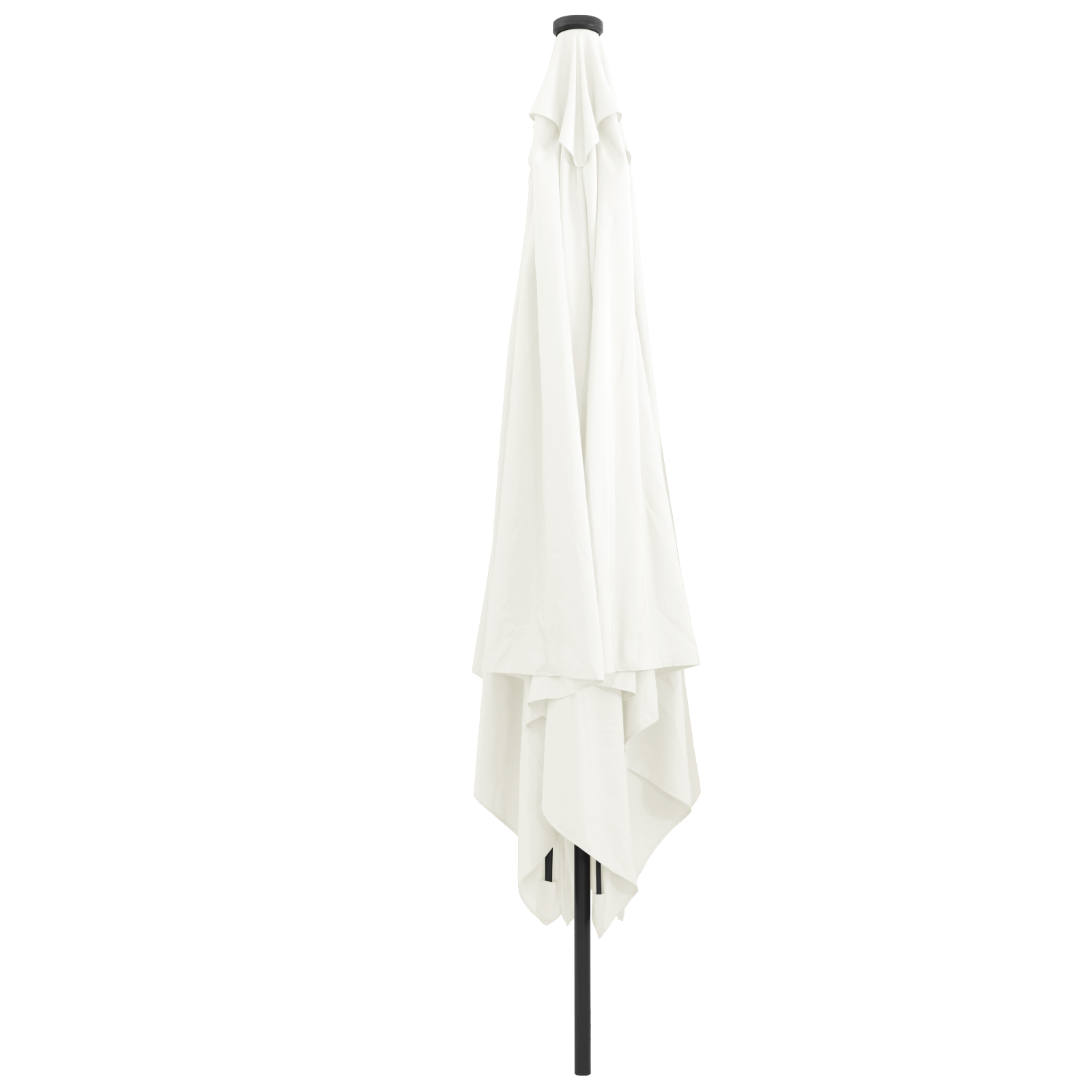 Square Garden Parasol with LED Lights 295x245 cm Sand White - Image 2