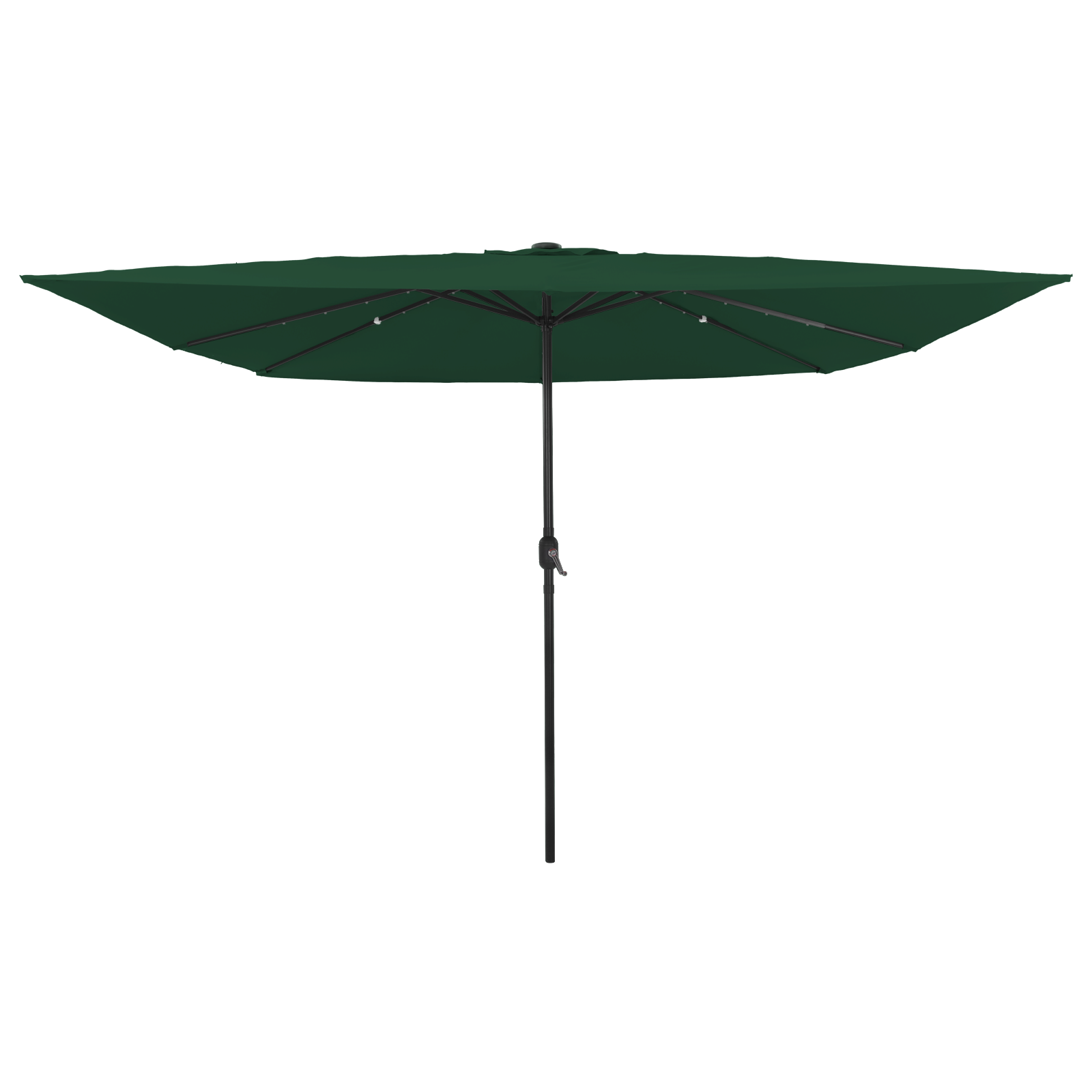 Square Garden Parasol with LED Lights 295x245 cm Green