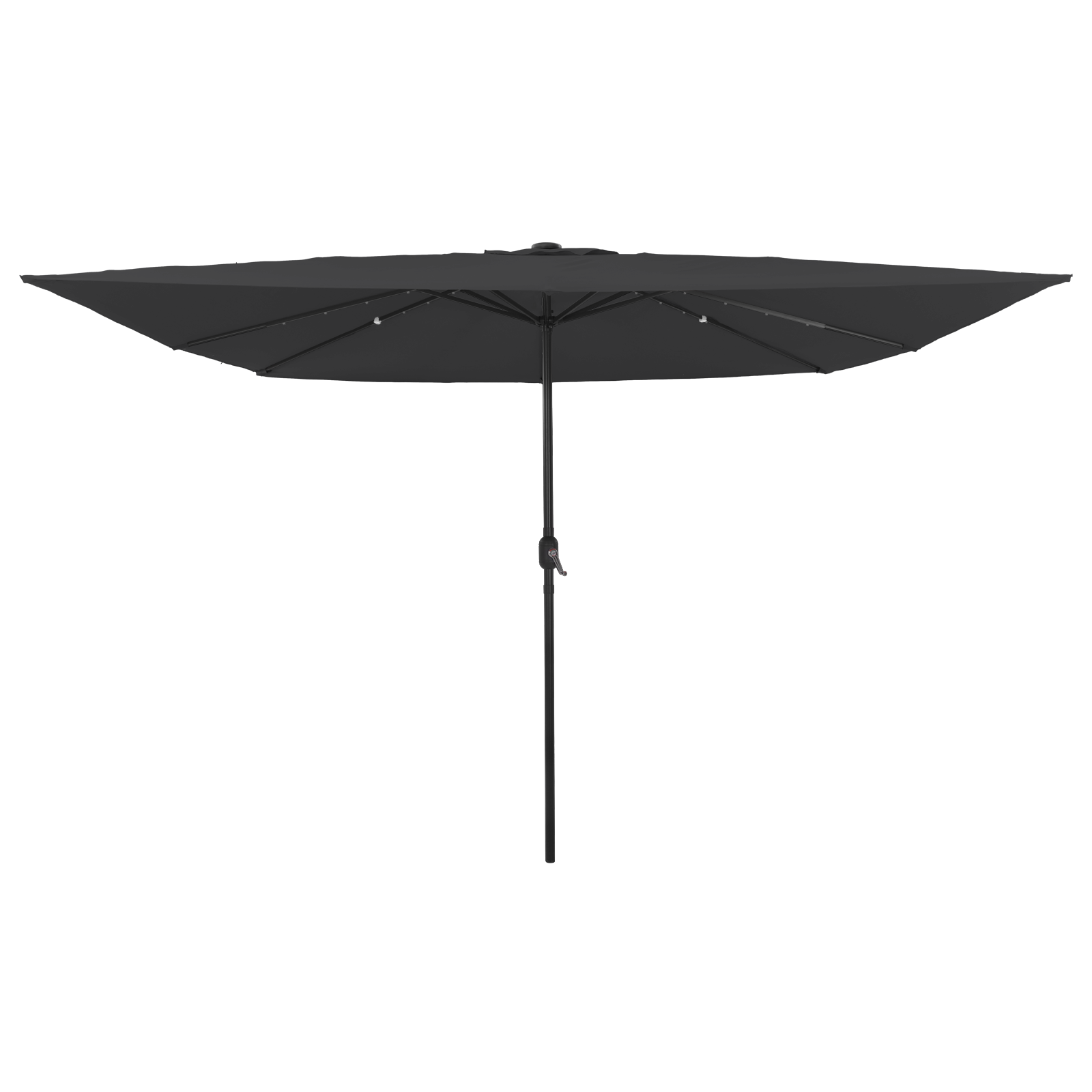 Vierkante Tuinparasol met LED-verlichting 295×245 cm Antraciet