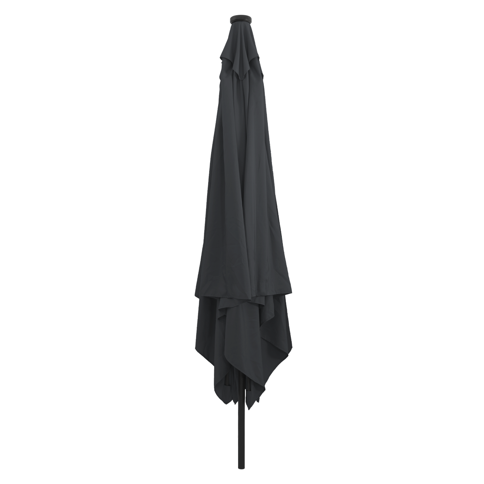 Square Patio Umbrella with LED Lights 295x245 cm Dark Gray - Image 2